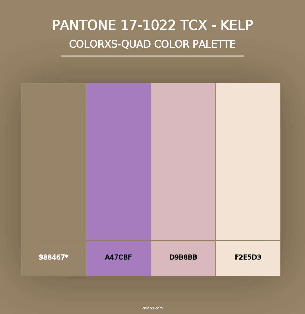 PANTONE 17-1022 TCX - Kelp - Colorxs Quad Palette