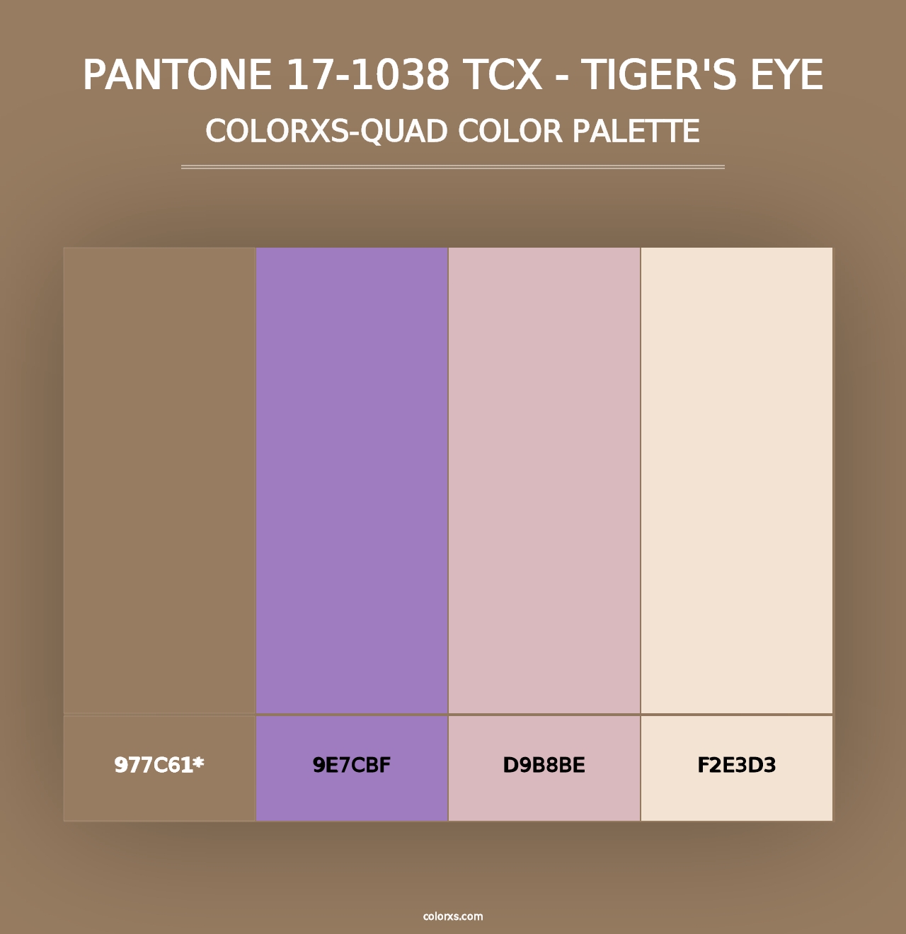 PANTONE 17-1038 TCX - Tiger's Eye - Colorxs Quad Palette