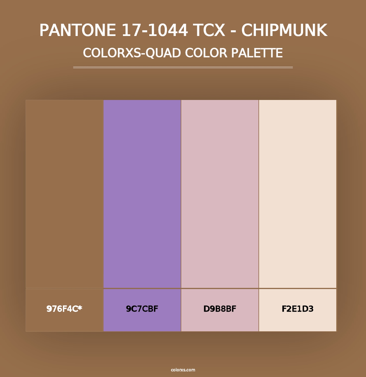 PANTONE 17-1044 TCX - Chipmunk - Colorxs Quad Palette