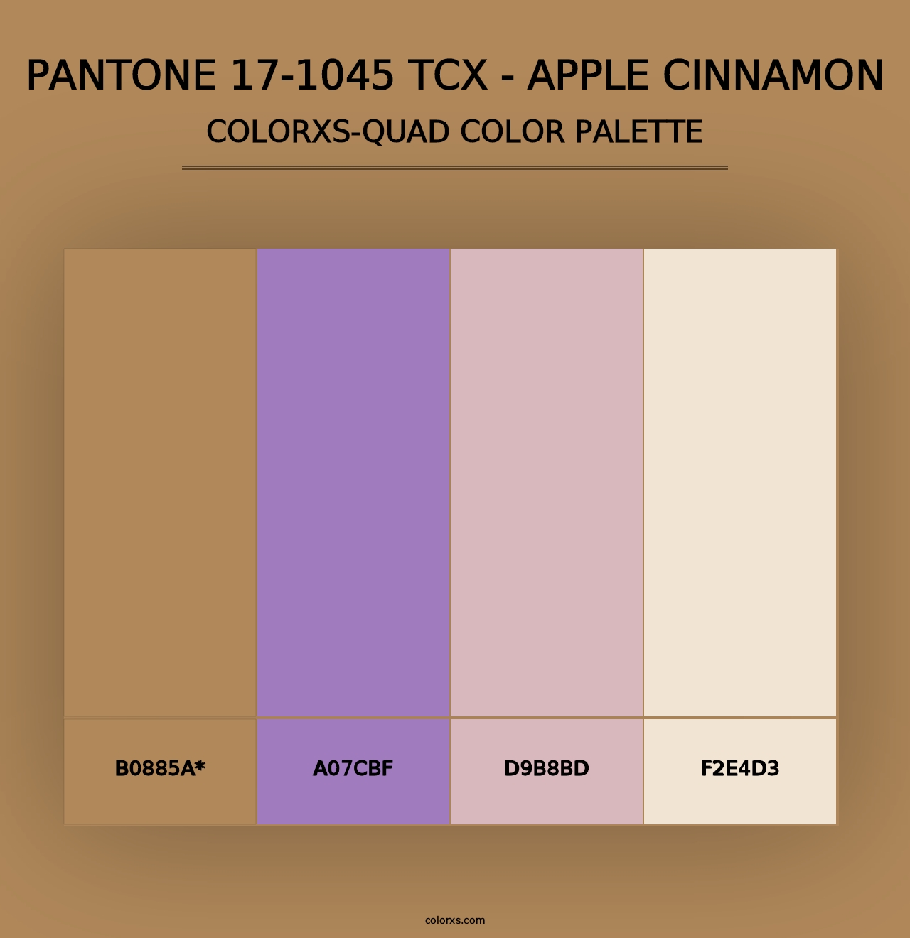 PANTONE 17-1045 TCX - Apple Cinnamon - Colorxs Quad Palette