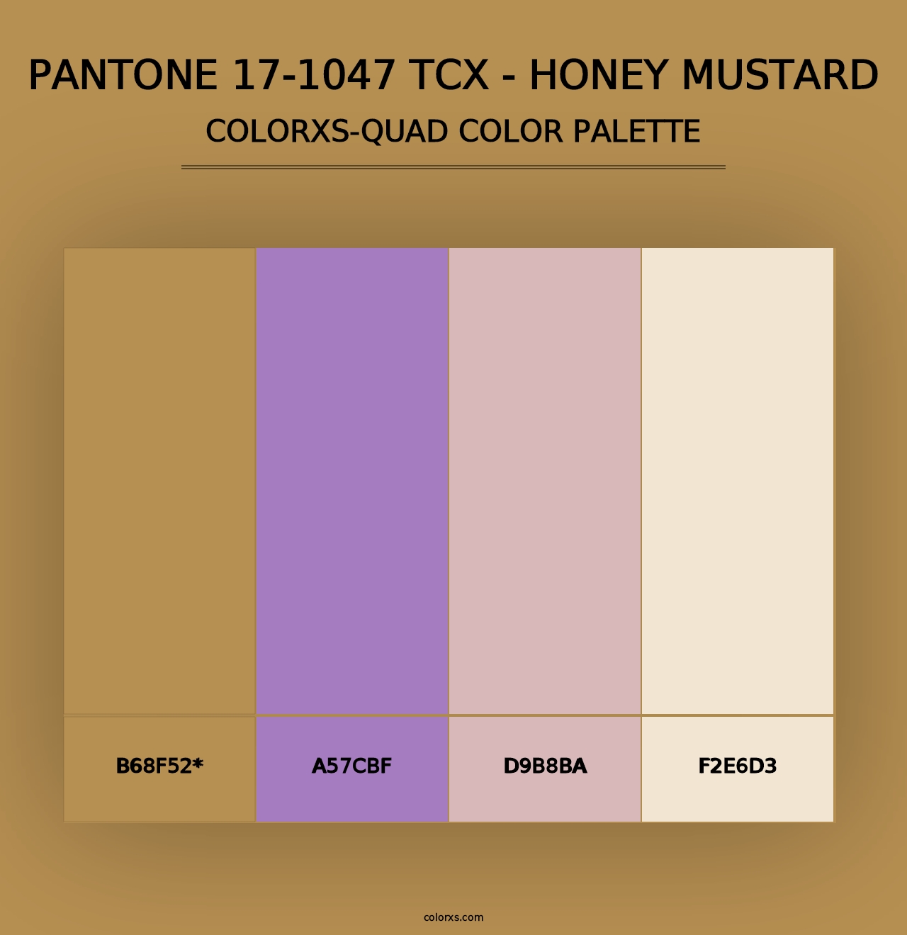 PANTONE 17-1047 TCX - Honey Mustard - Colorxs Quad Palette