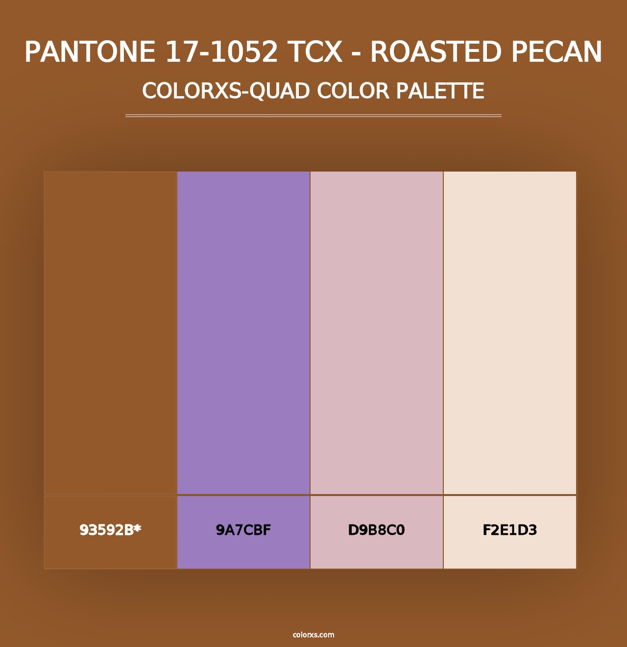 PANTONE 17-1052 TCX - Roasted Pecan - Colorxs Quad Palette