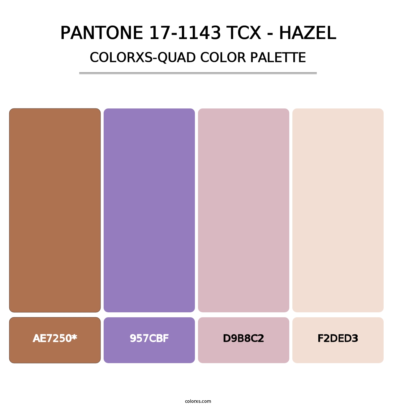 PANTONE 17-1143 TCX - Hazel - Colorxs Quad Palette