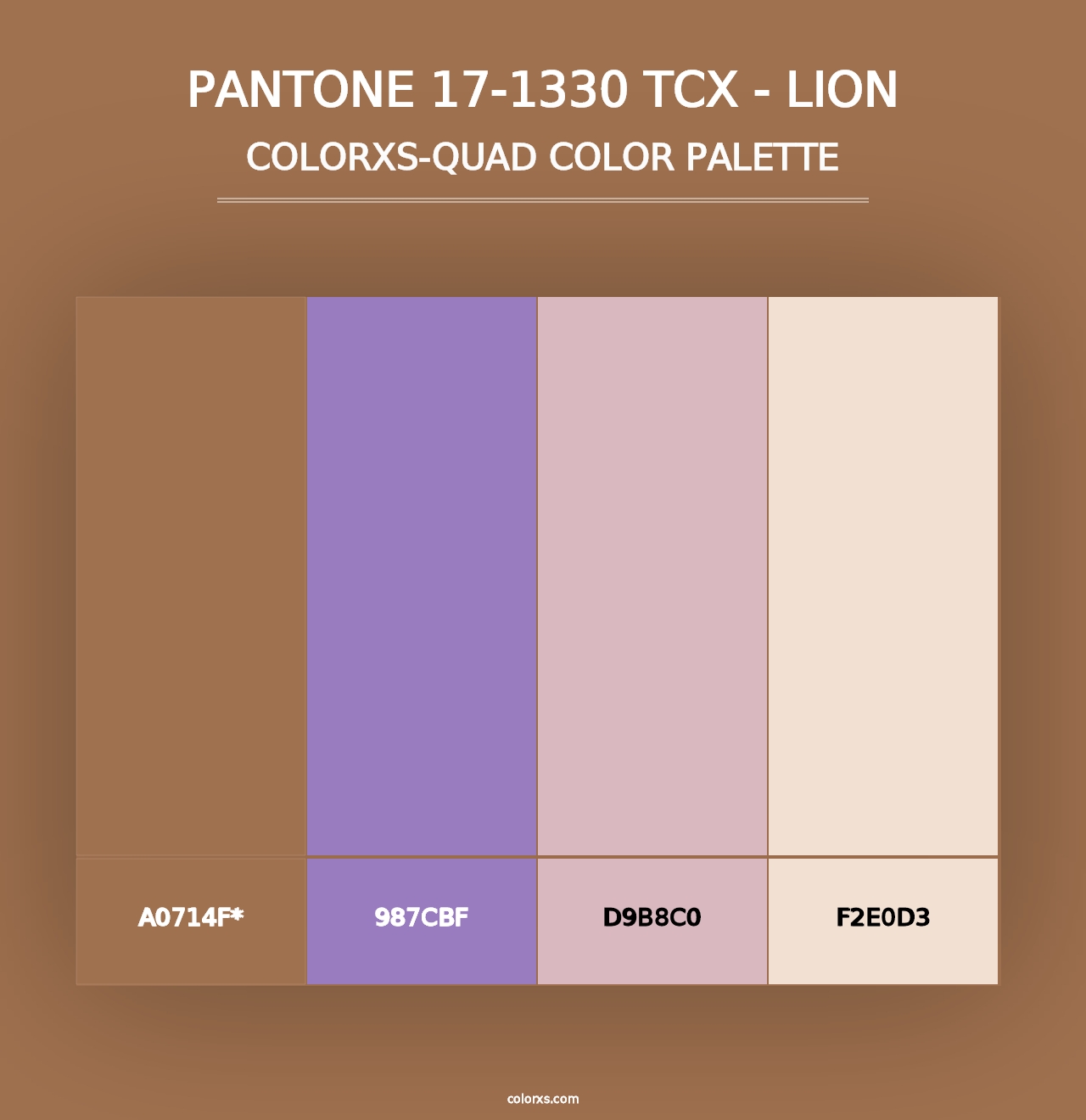 PANTONE 17-1330 TCX - Lion - Colorxs Quad Palette