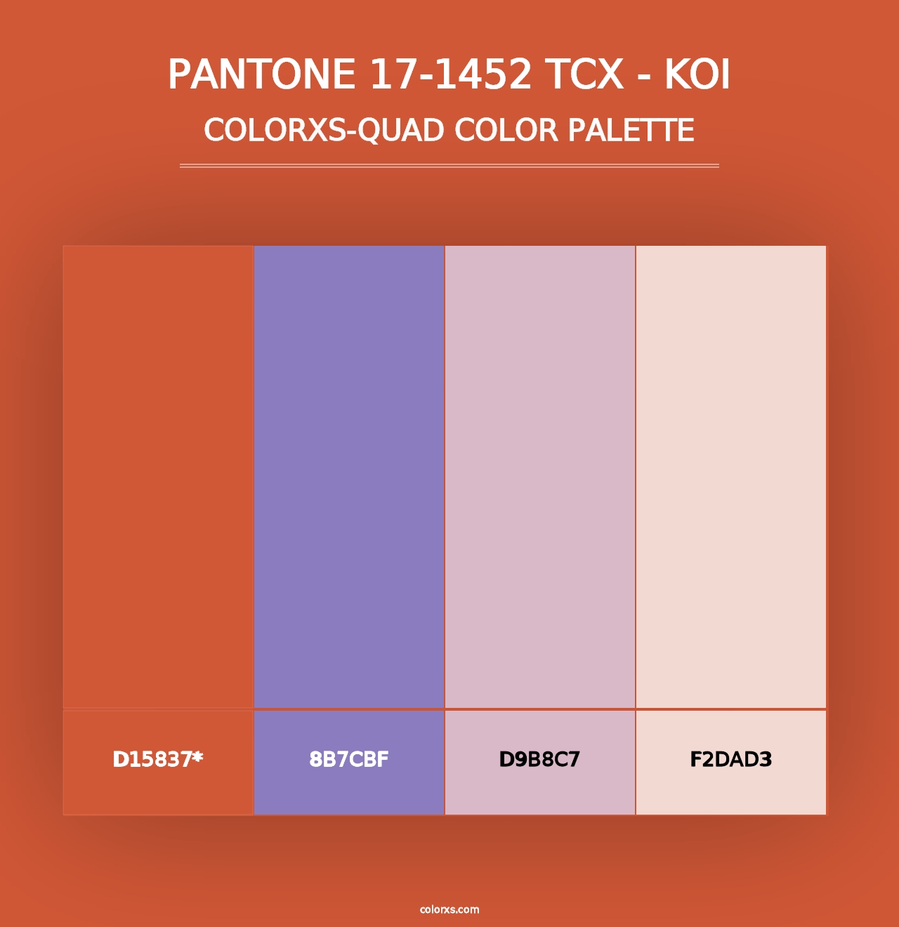 PANTONE 17-1452 TCX - Koi - Colorxs Quad Palette