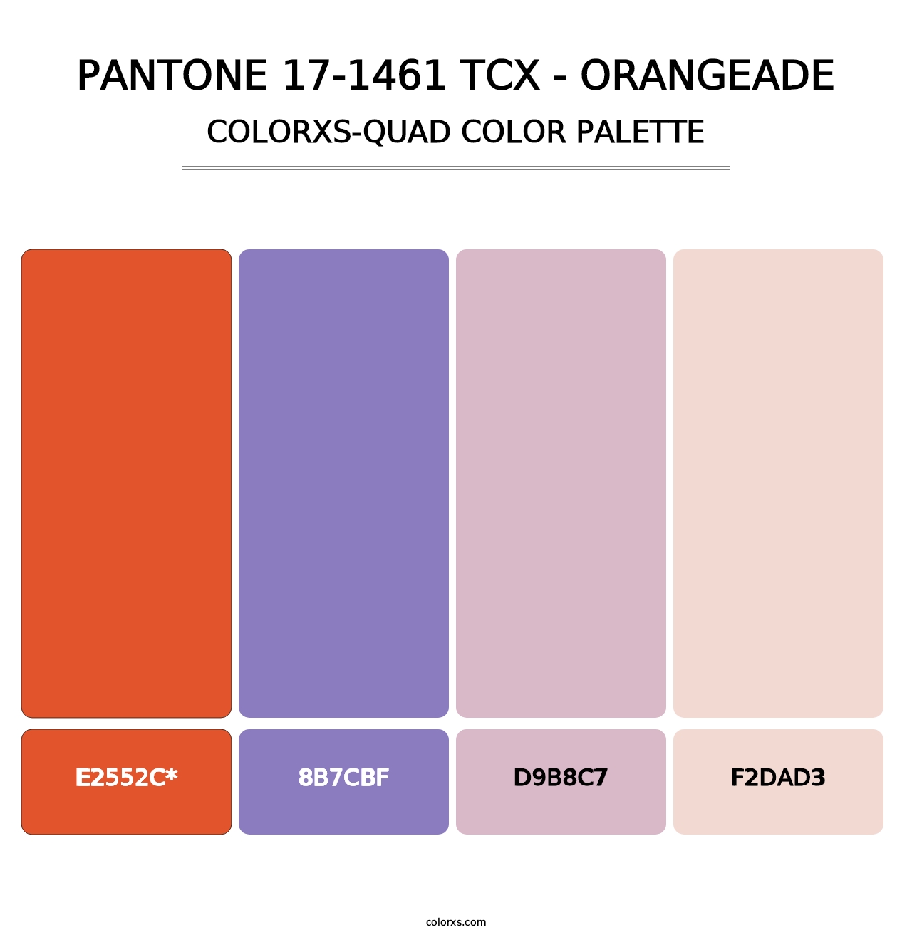 PANTONE 17-1461 TCX - Orangeade - Colorxs Quad Palette