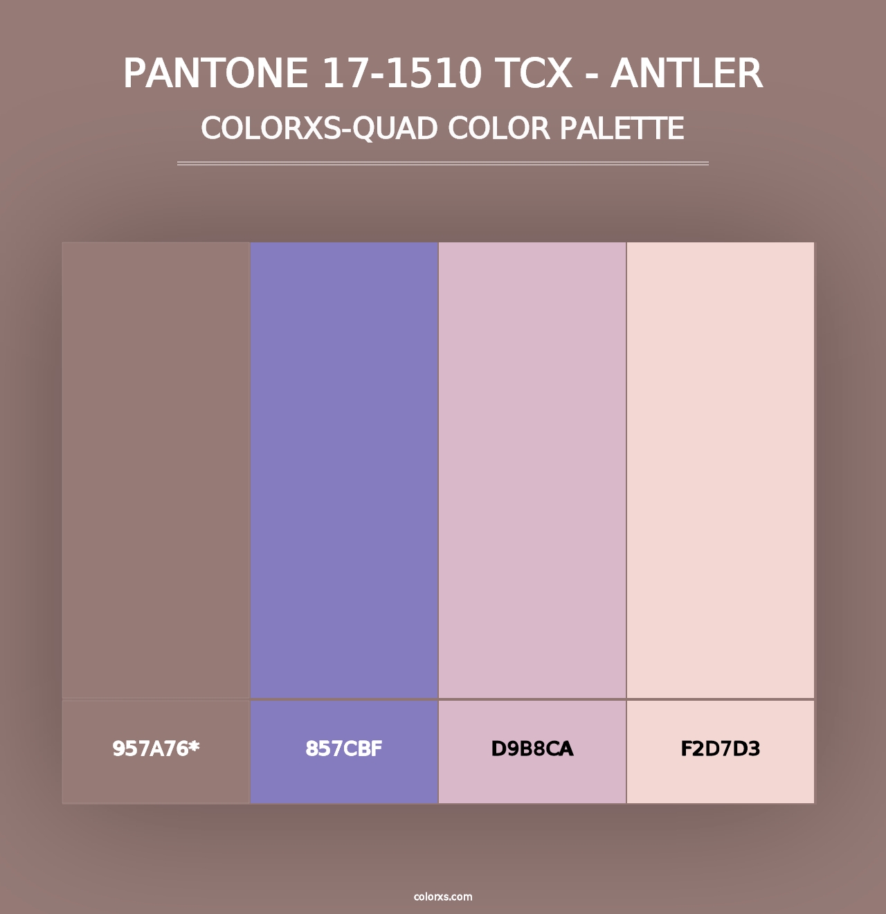 PANTONE 17-1510 TCX - Antler - Colorxs Quad Palette