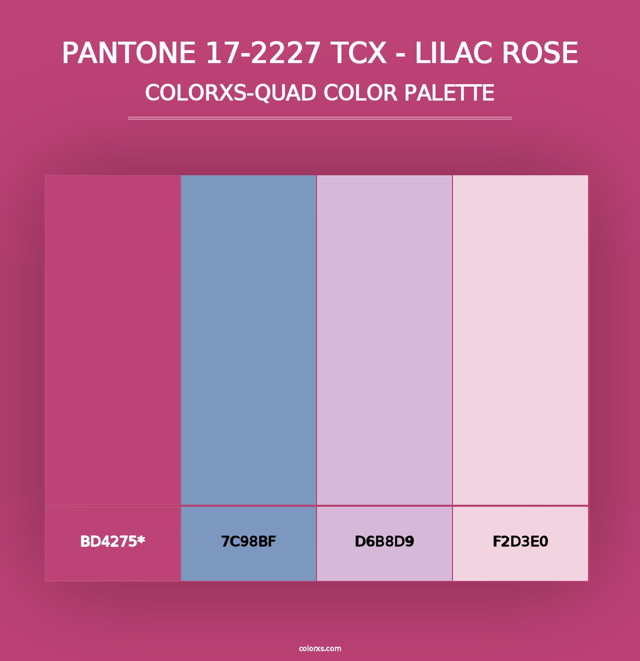 PANTONE 17-2227 TCX - Lilac Rose - Colorxs Quad Palette