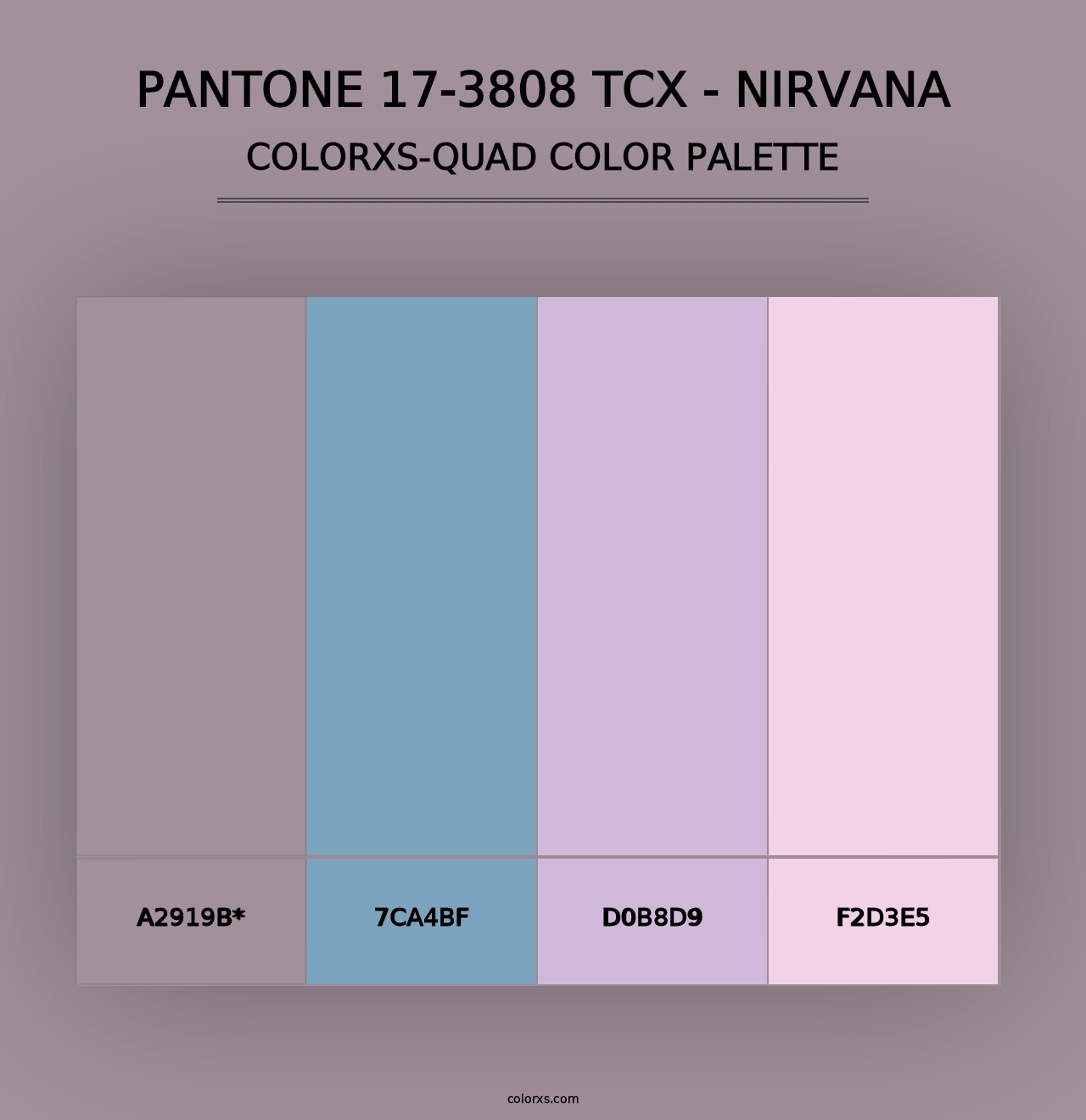 PANTONE 17-3808 TCX - Nirvana - Colorxs Quad Palette