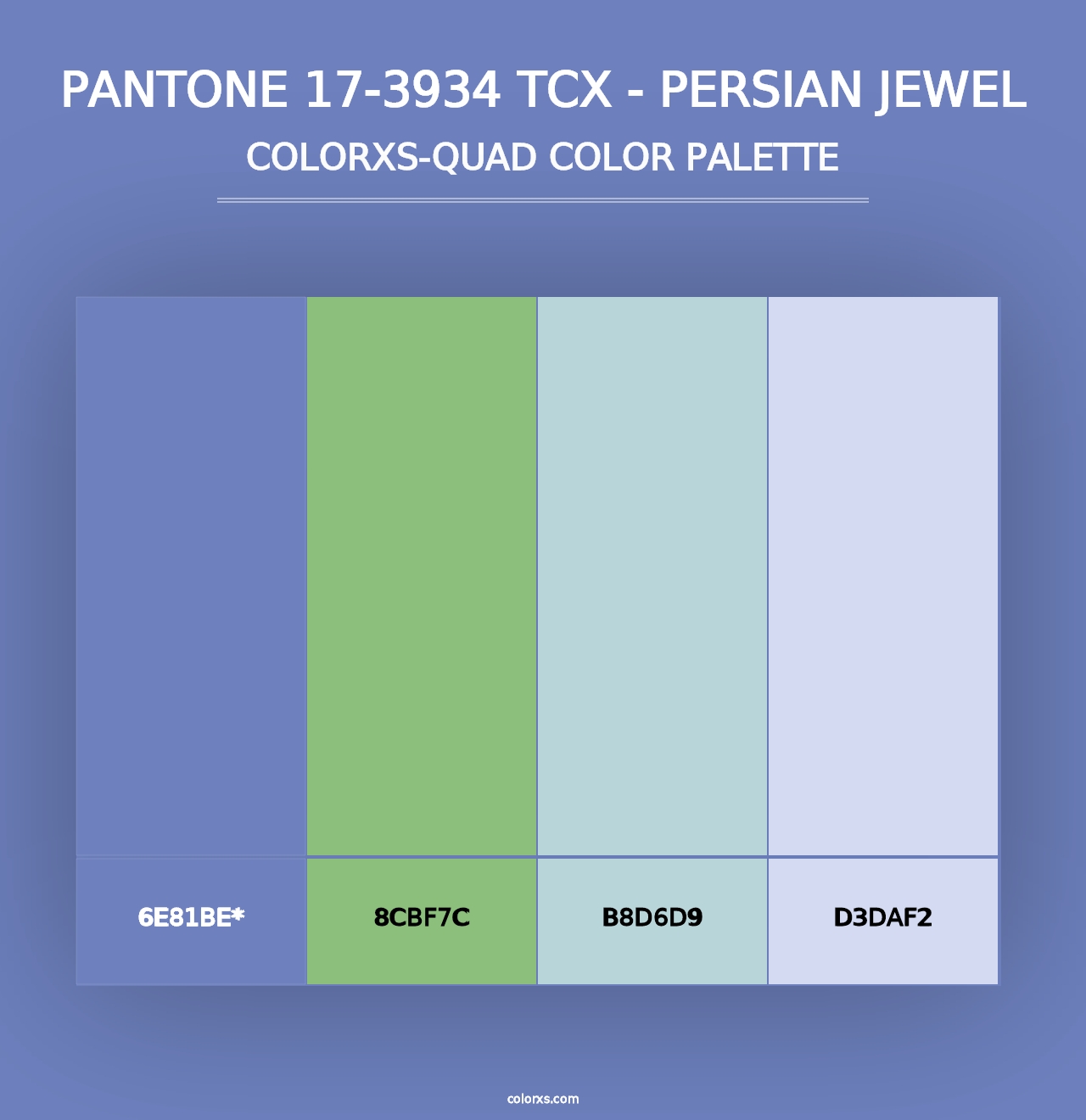 PANTONE 17-3934 TCX - Persian Jewel - Colorxs Quad Palette