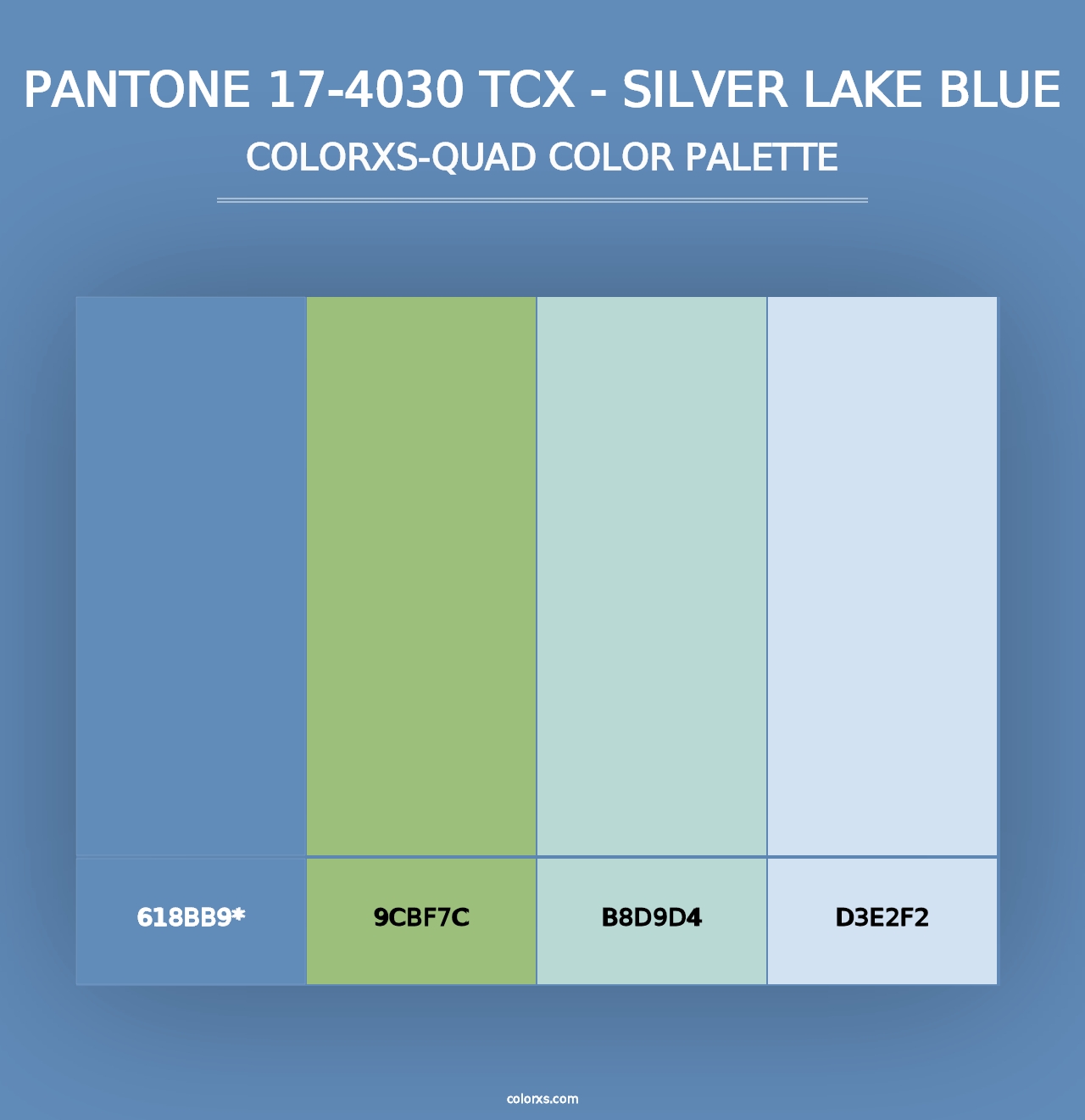 PANTONE 17-4030 TCX - Silver Lake Blue - Colorxs Quad Palette