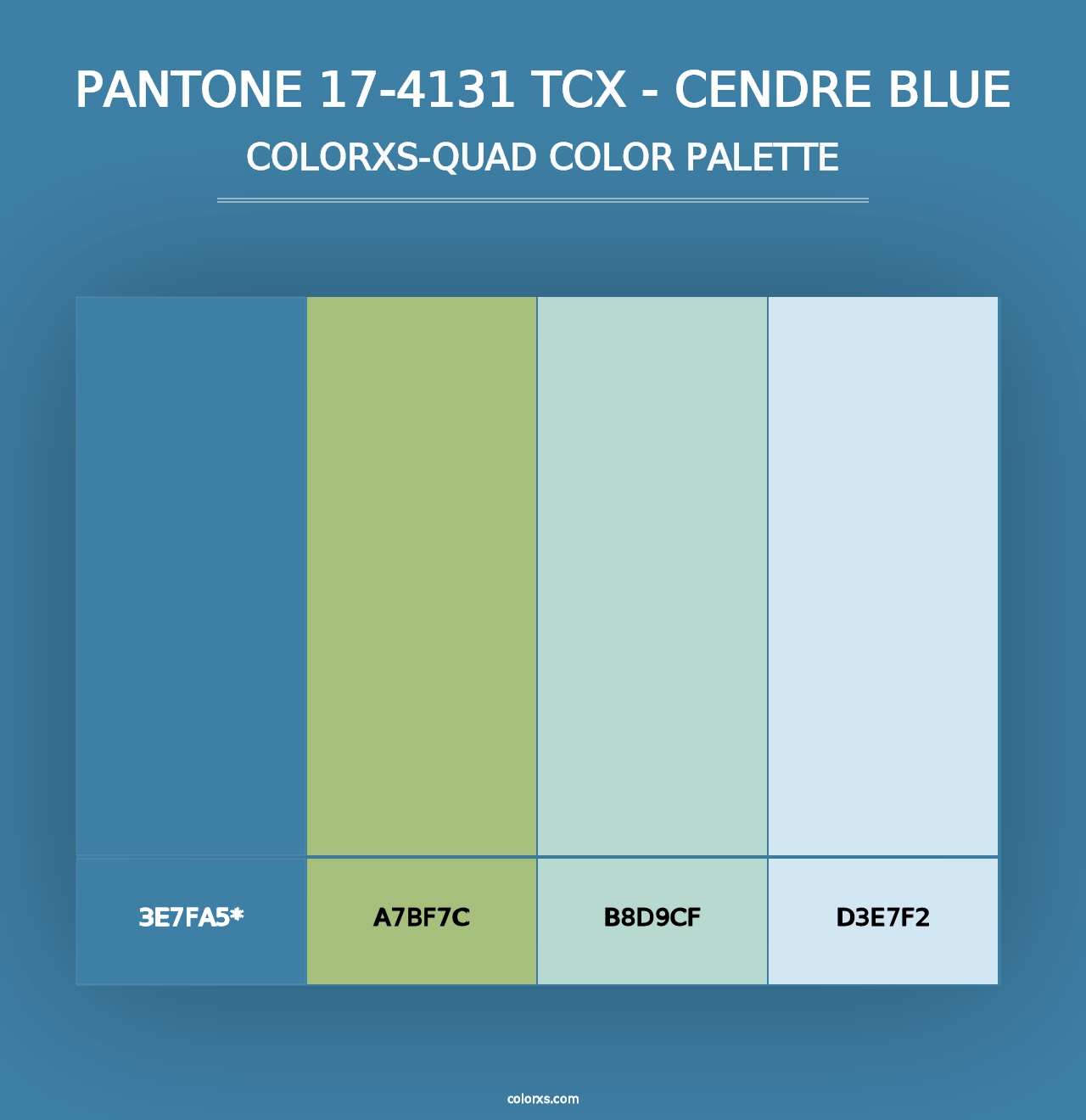 PANTONE 17-4131 TCX - Cendre Blue - Colorxs Quad Palette