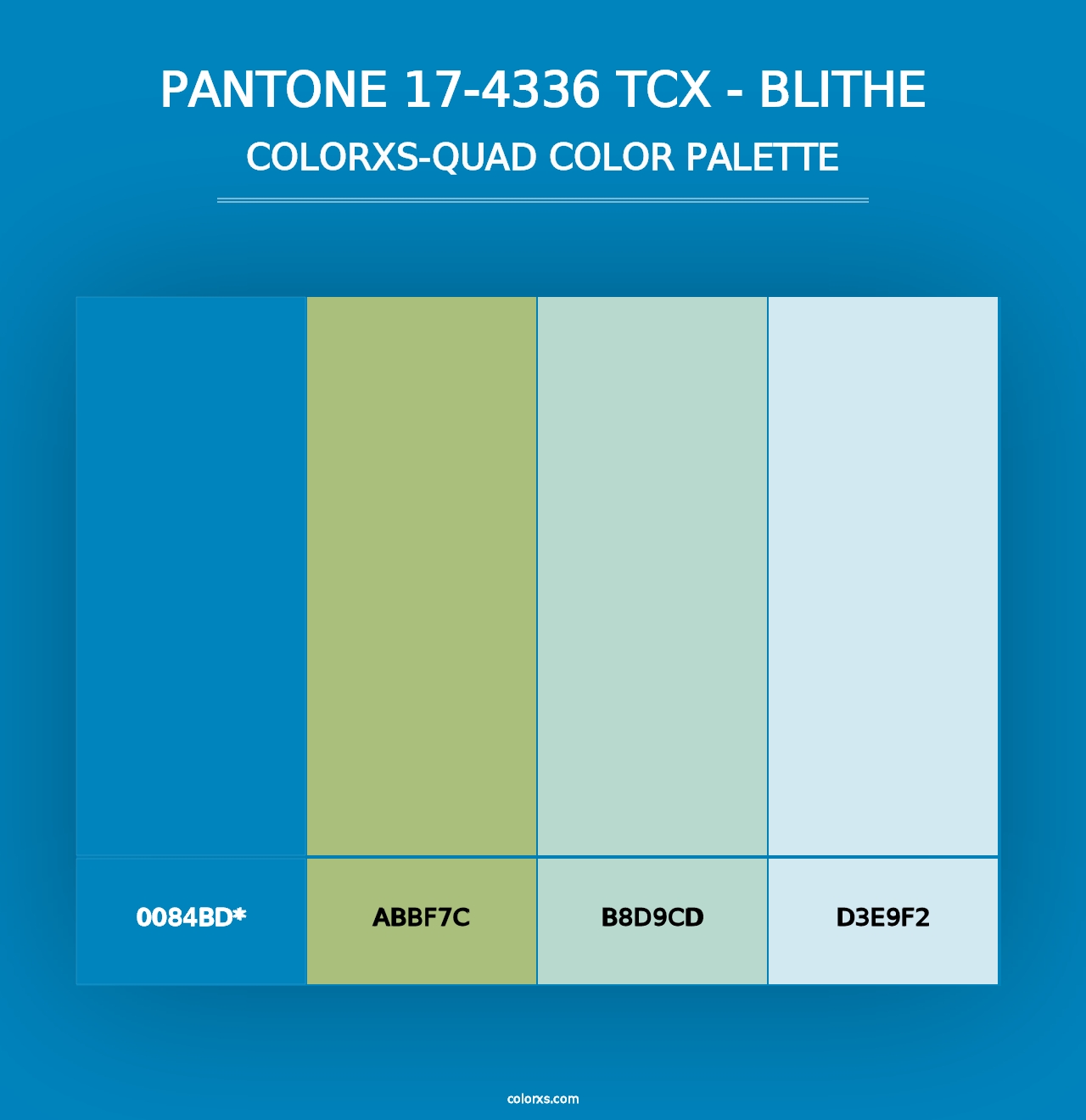 PANTONE 17-4336 TCX - Blithe - Colorxs Quad Palette