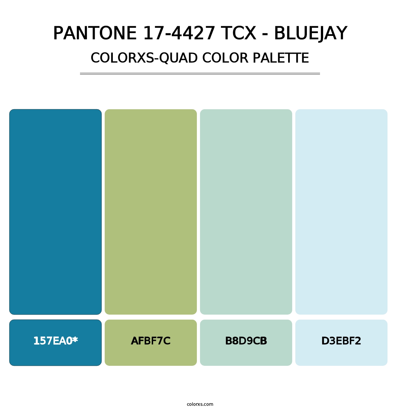 PANTONE 17-4427 TCX - Bluejay - Colorxs Quad Palette