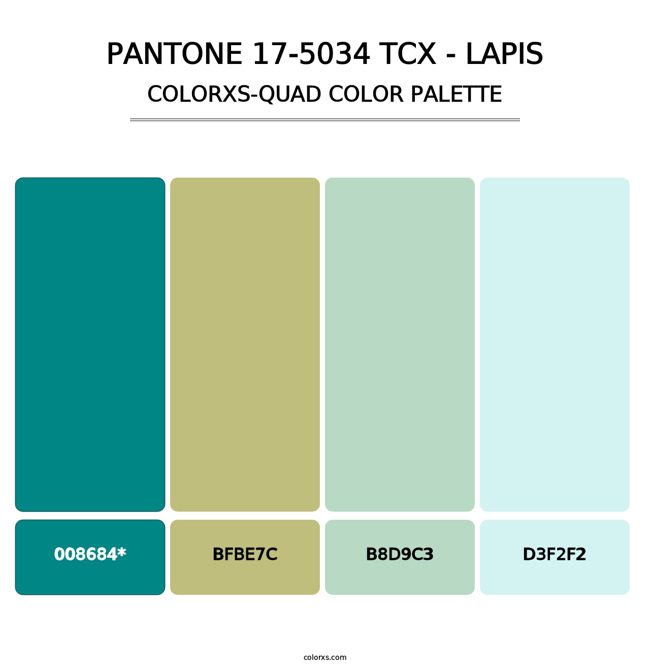 PANTONE 17-5034 TCX - Lapis - Colorxs Quad Palette