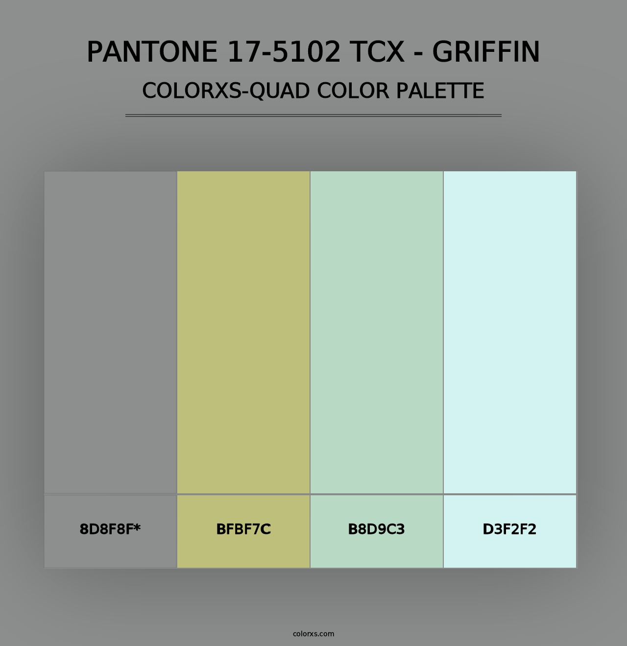 PANTONE 17-5102 TCX - Griffin - Colorxs Quad Palette