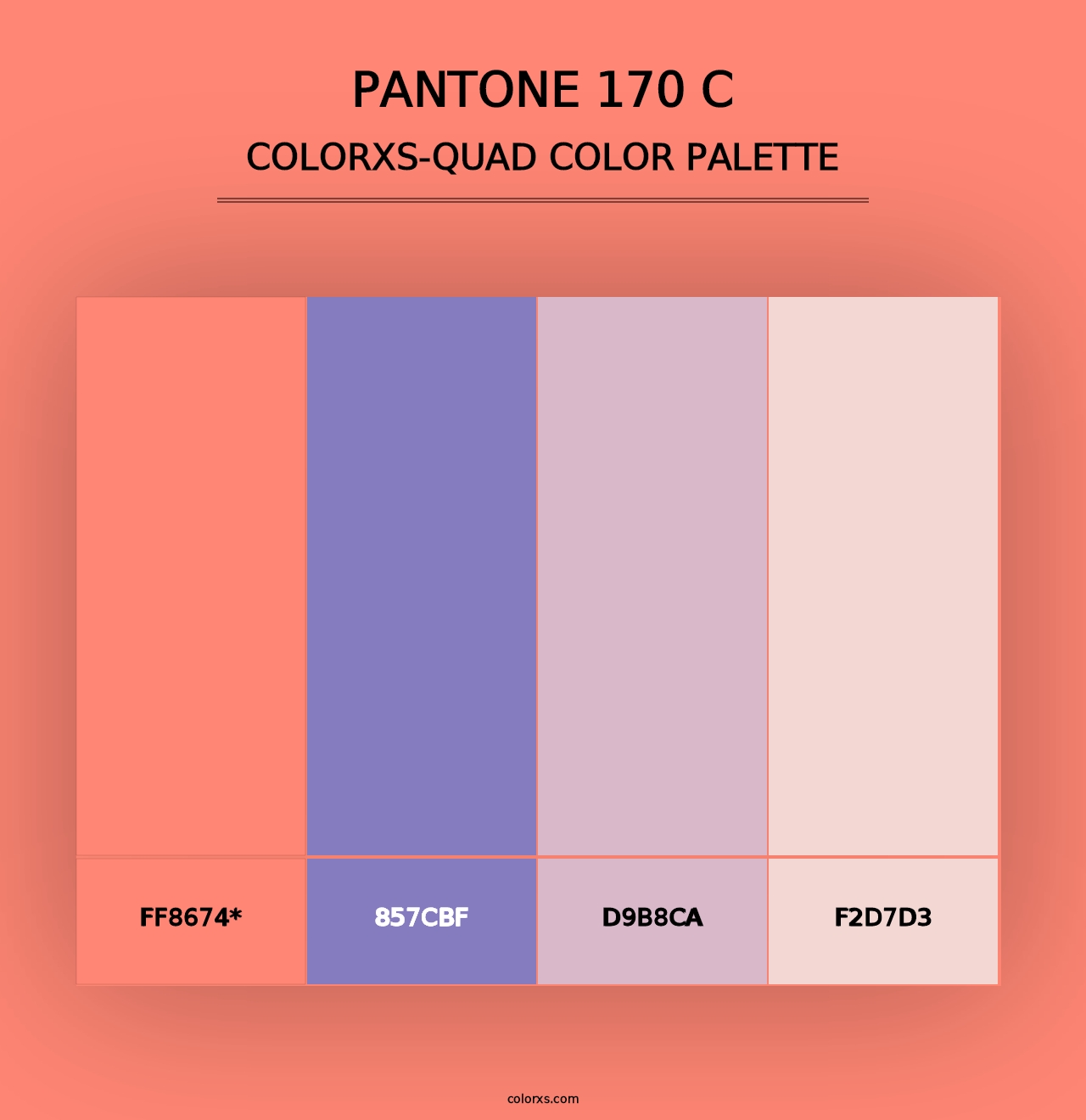 PANTONE 170 C - Colorxs Quad Palette