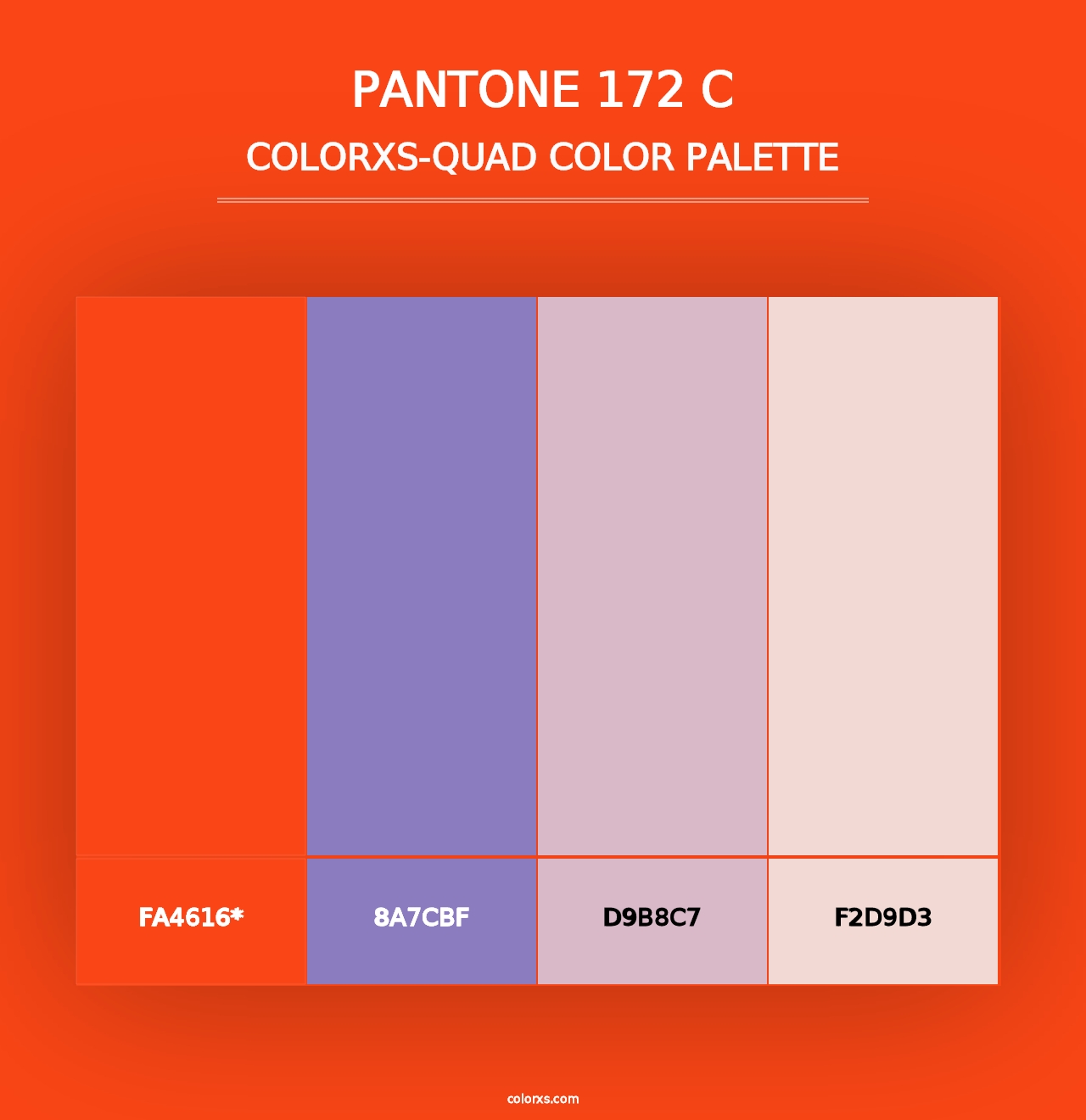 PANTONE 172 C - Colorxs Quad Palette