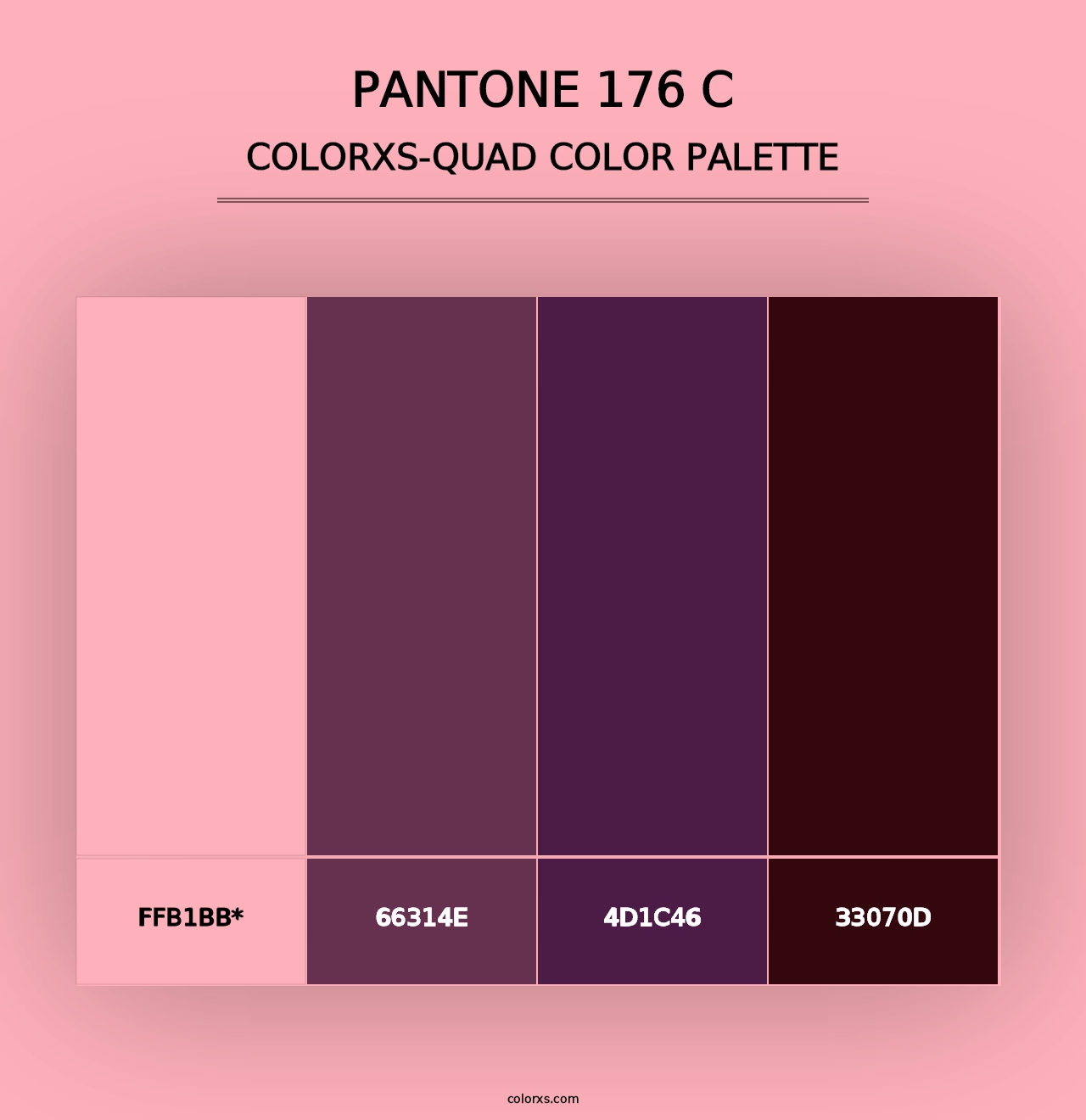 PANTONE 176 C - Colorxs Quad Palette