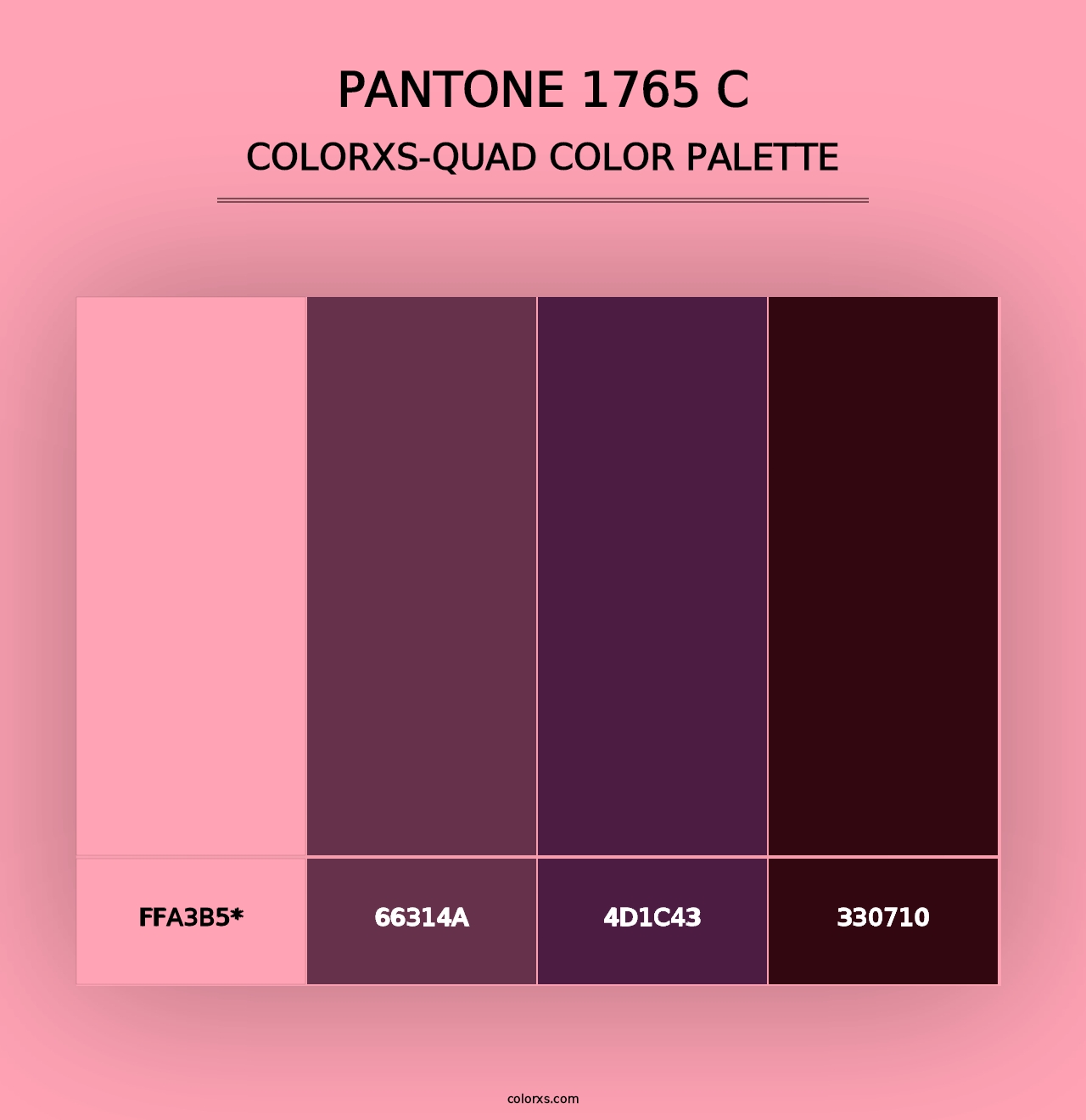 PANTONE 1765 C - Colorxs Quad Palette