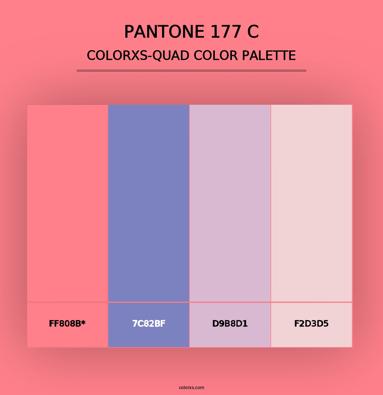 PANTONE 177 C - Colorxs Quad Palette