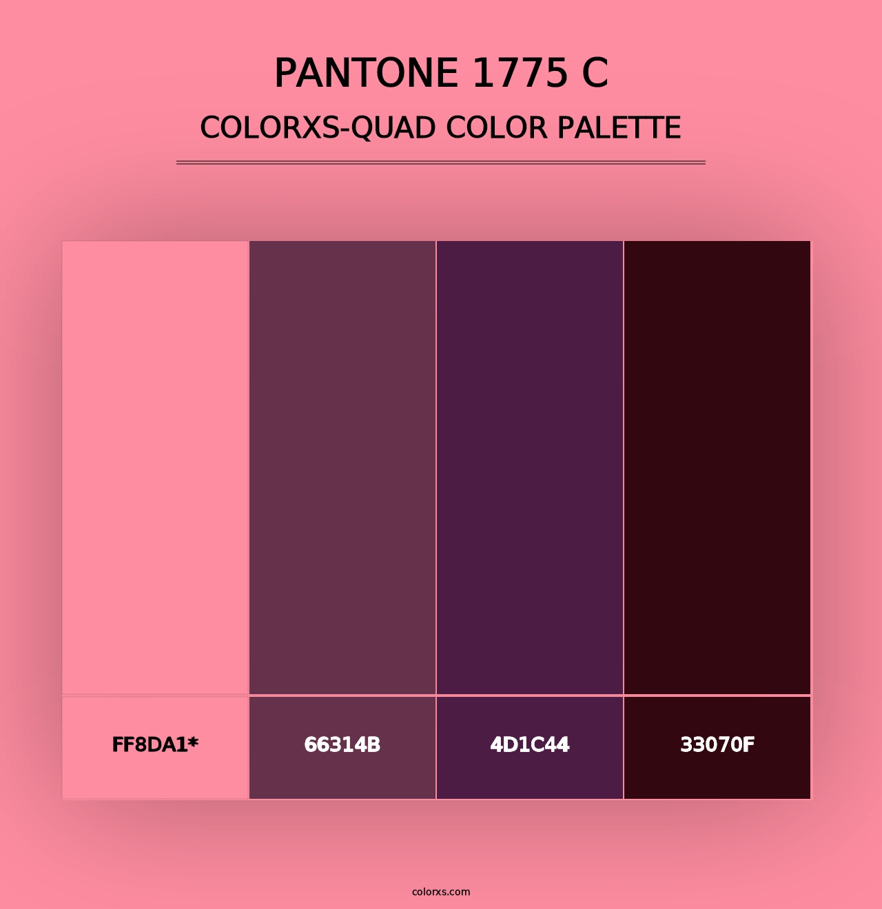 PANTONE 1775 C - Colorxs Quad Palette