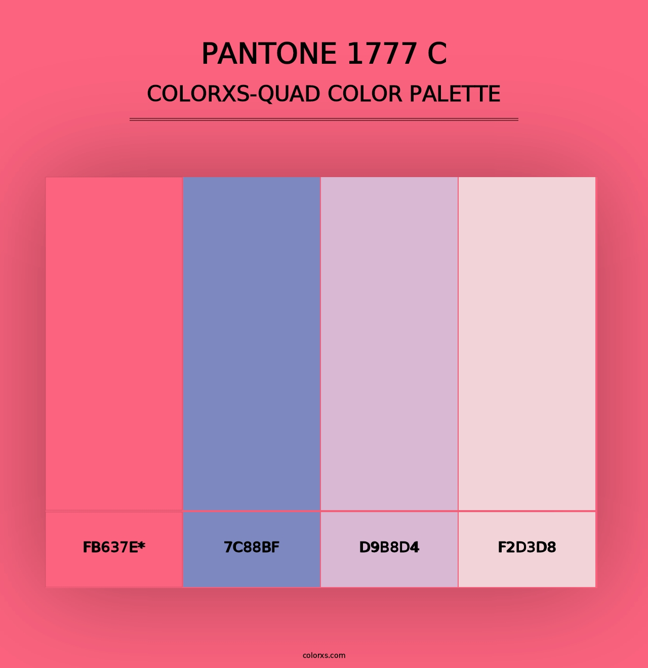 PANTONE 1777 C - Colorxs Quad Palette