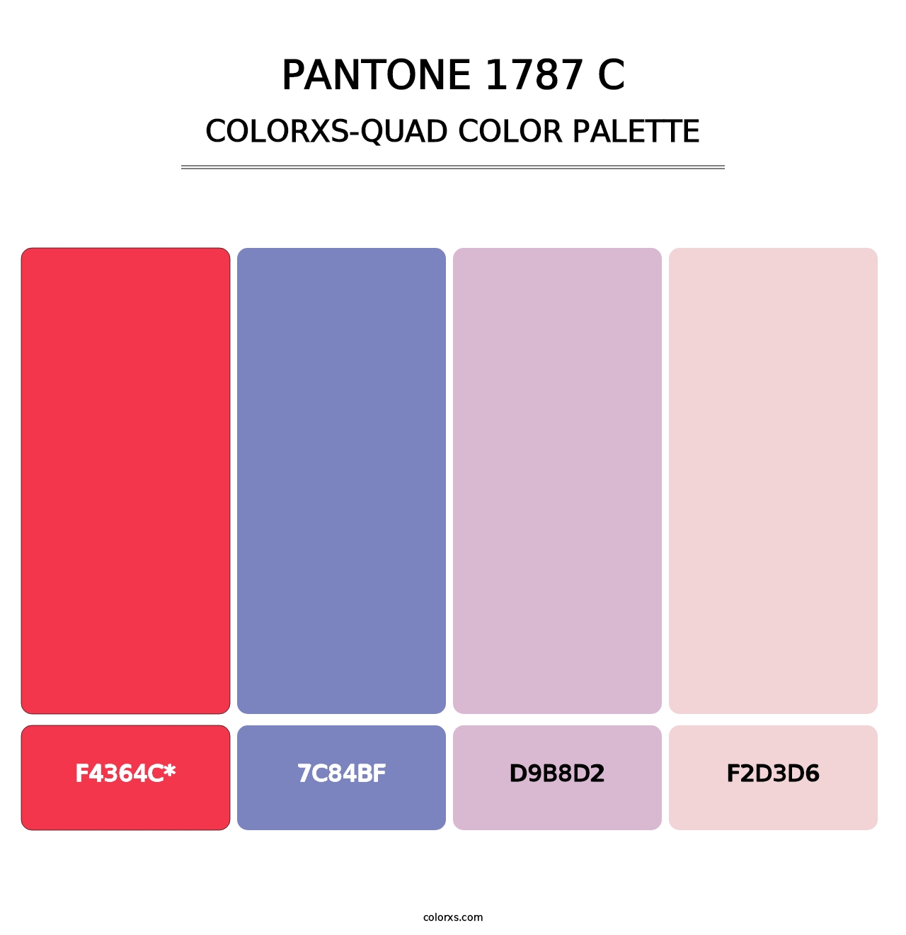 PANTONE 1787 C - Colorxs Quad Palette