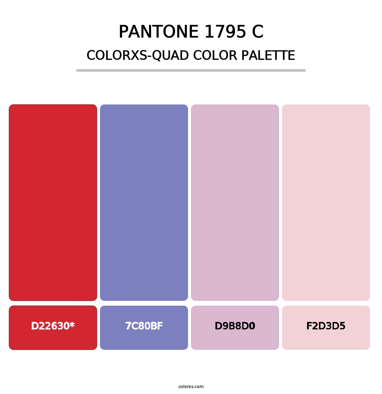 PANTONE 1795 C - Colorxs Quad Palette