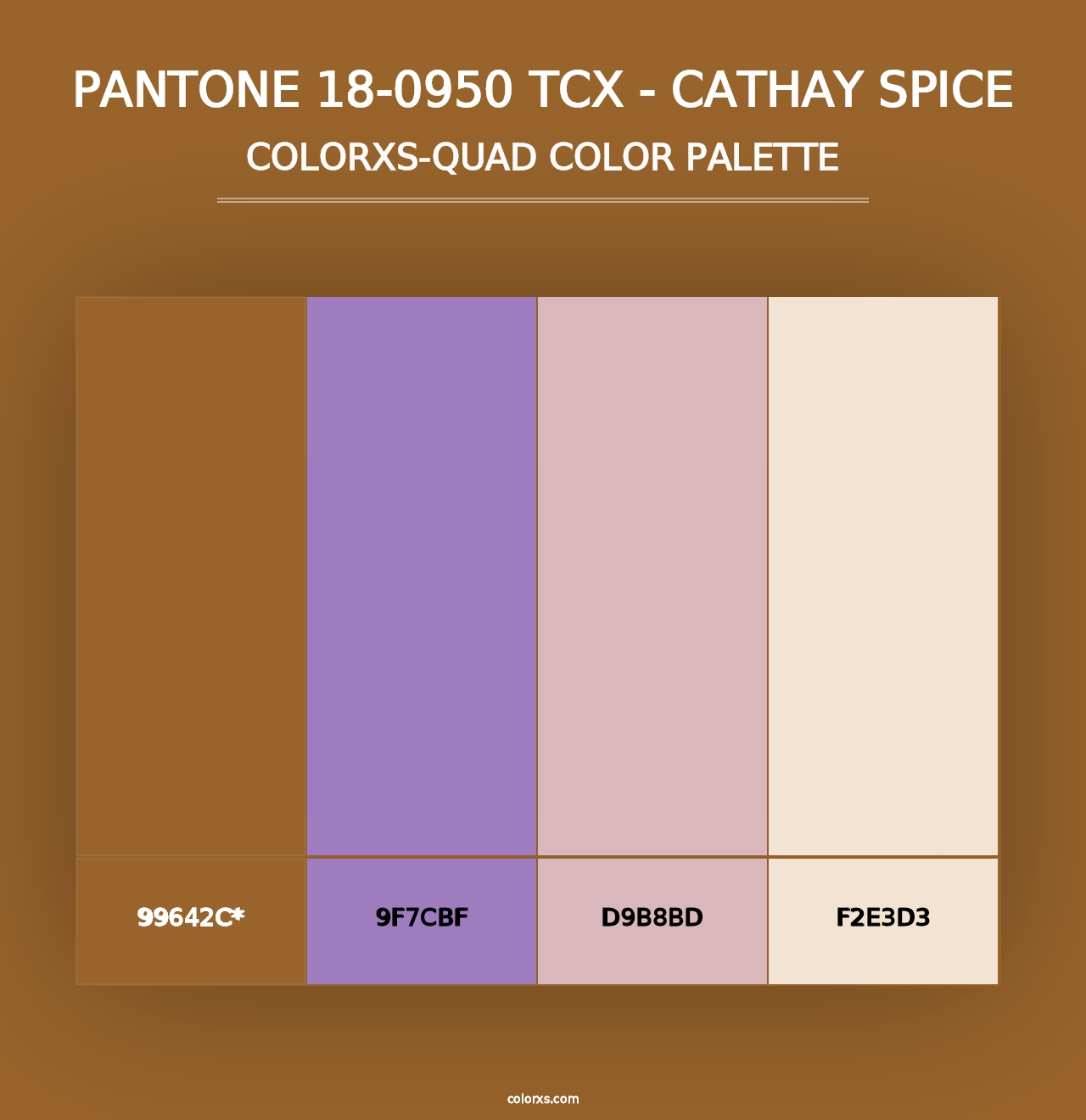 PANTONE 18-0950 TCX - Cathay Spice - Colorxs Quad Palette