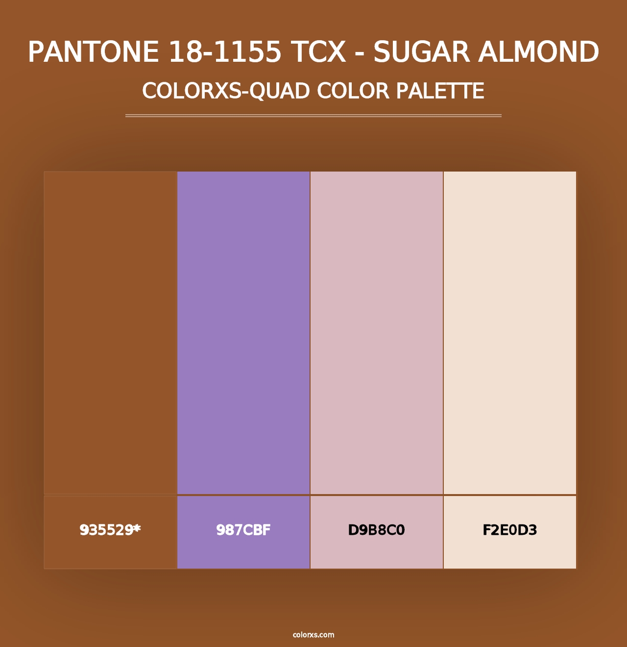 PANTONE 18-1155 TCX - Sugar Almond - Colorxs Quad Palette