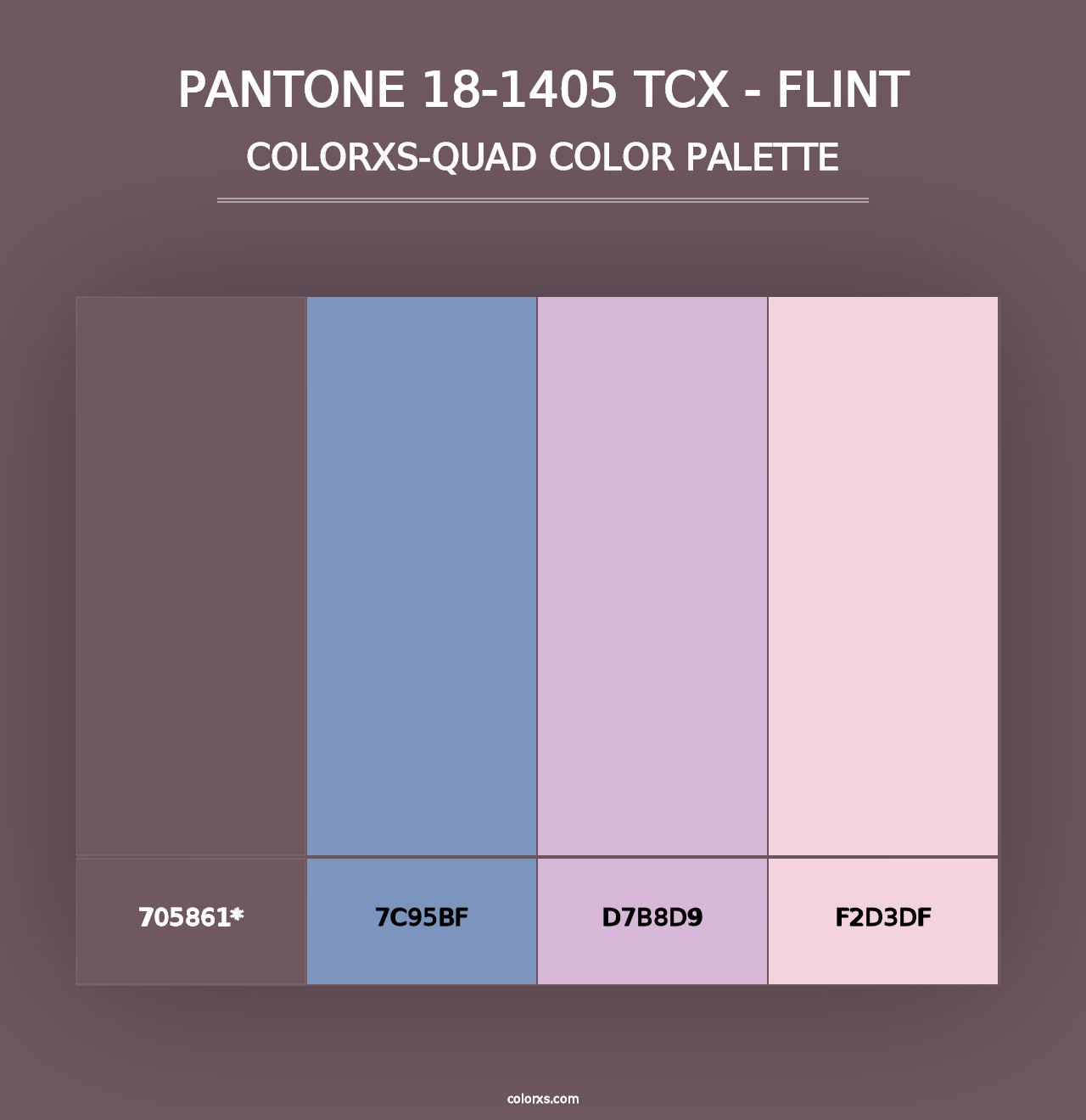 PANTONE 18-1405 TCX - Flint - Colorxs Quad Palette