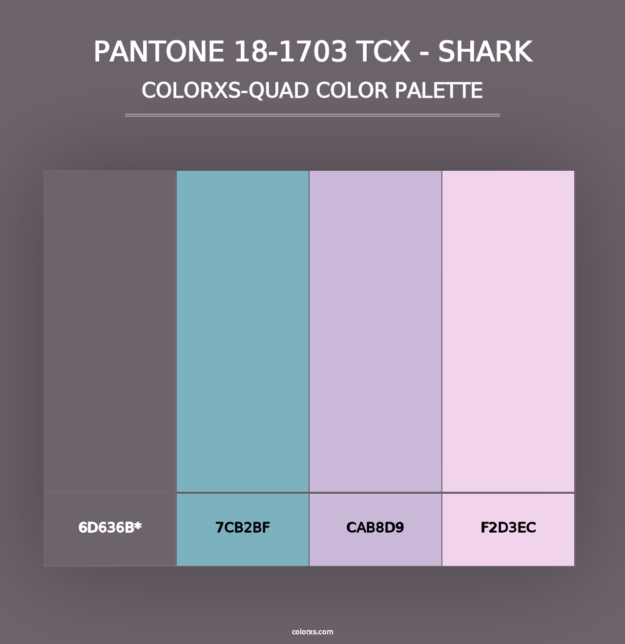 PANTONE 18-1703 TCX - Shark - Colorxs Quad Palette