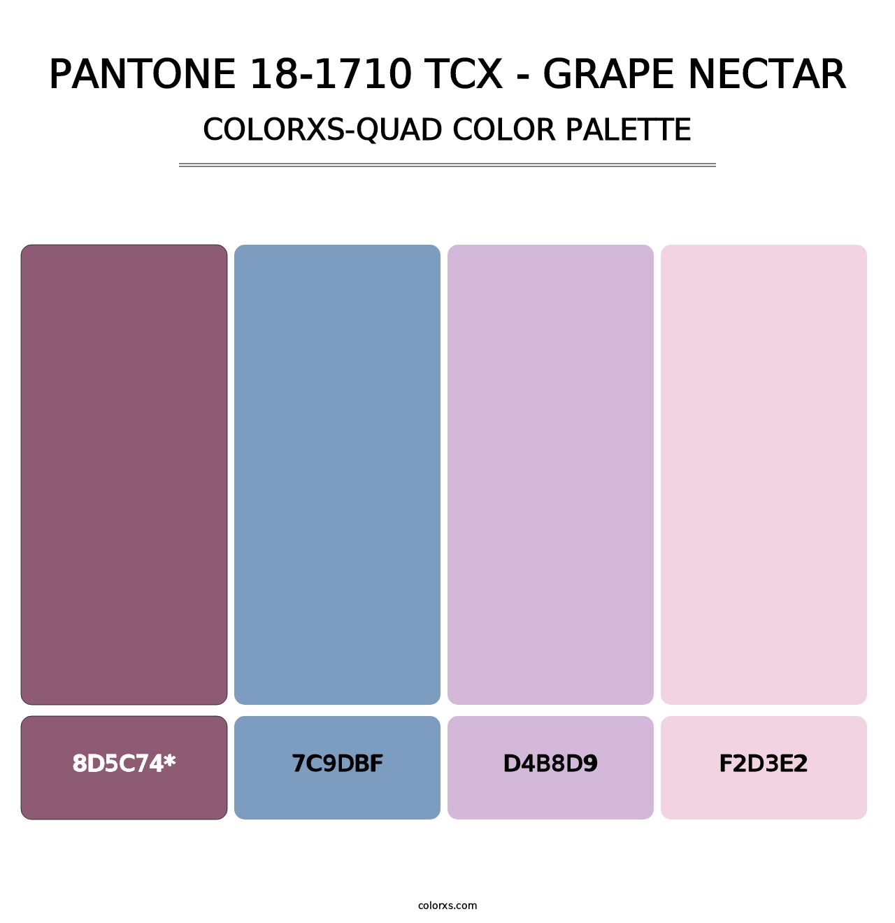 PANTONE 18-1710 TCX - Grape Nectar - Colorxs Quad Palette