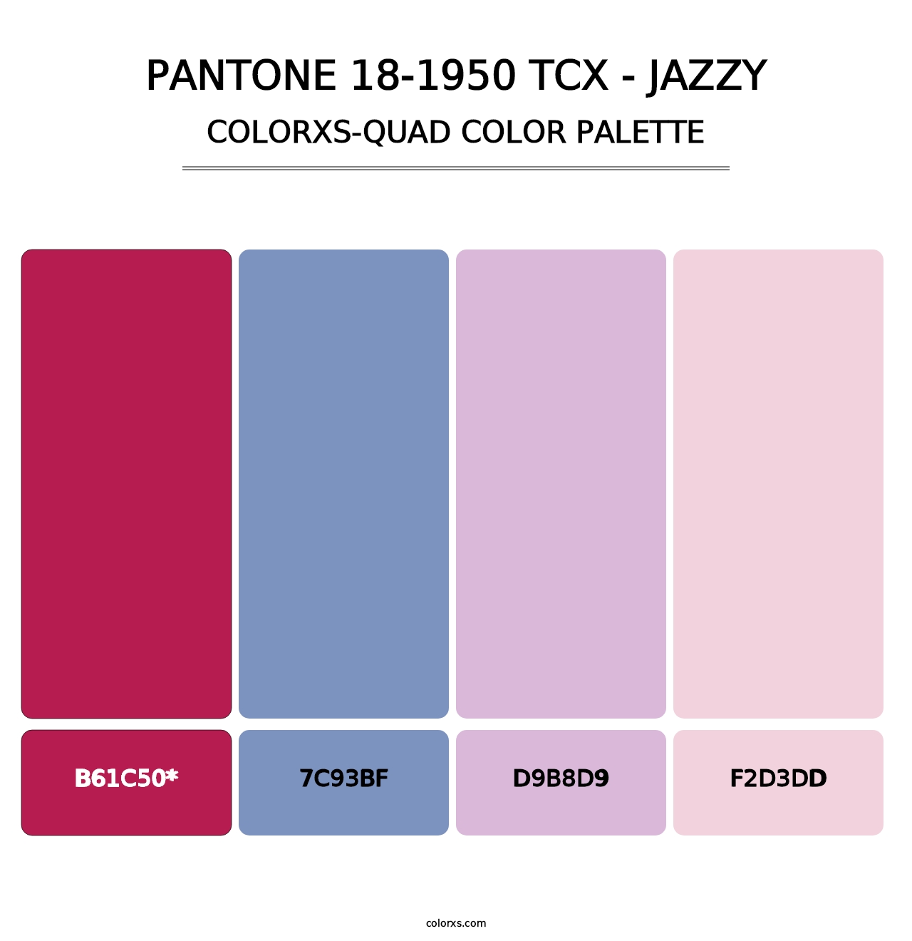 PANTONE 18-1950 TCX - Jazzy - Colorxs Quad Palette