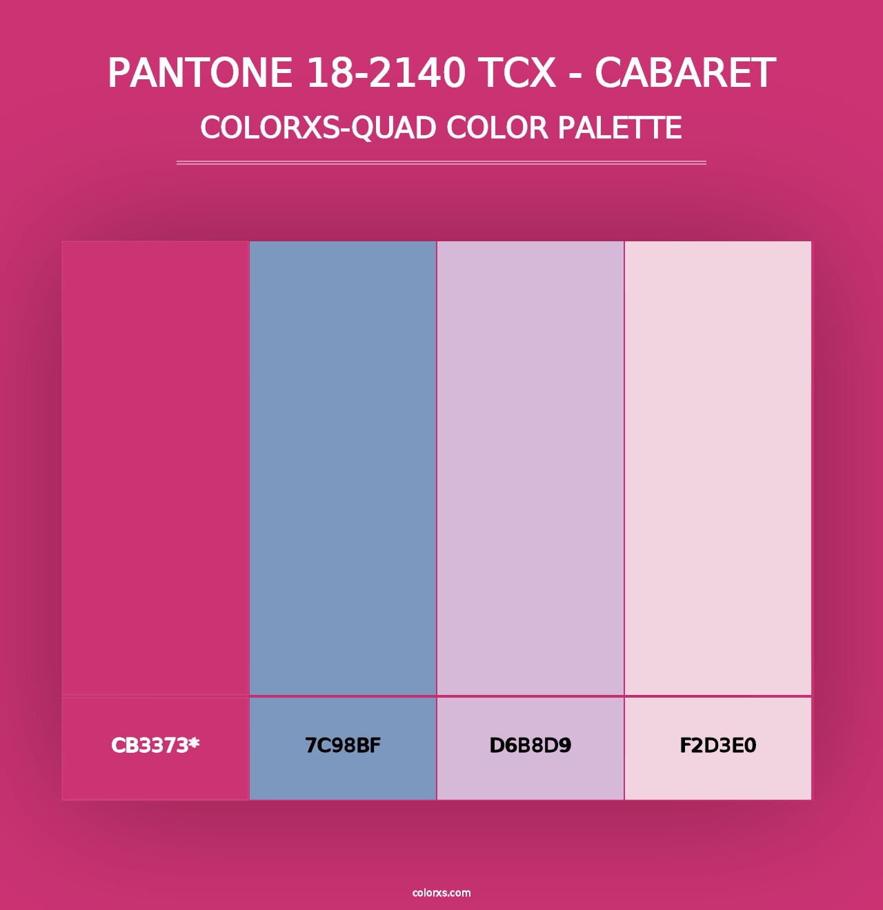 PANTONE 18-2140 TCX - Cabaret - Colorxs Quad Palette