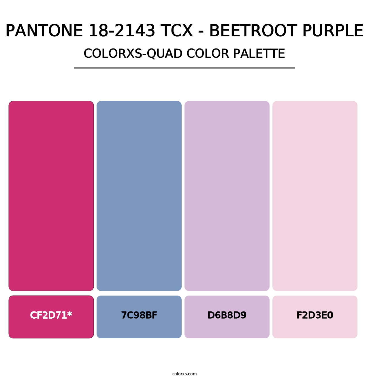 PANTONE 18-2143 TCX - Beetroot Purple - Colorxs Quad Palette