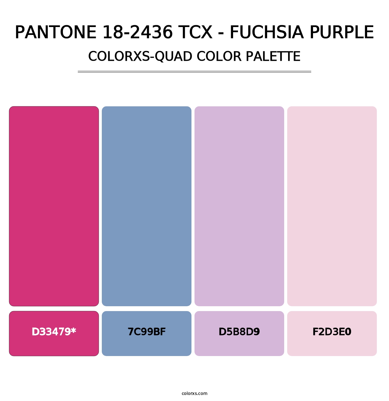 PANTONE 18-2436 TCX - Fuchsia Purple - Colorxs Quad Palette