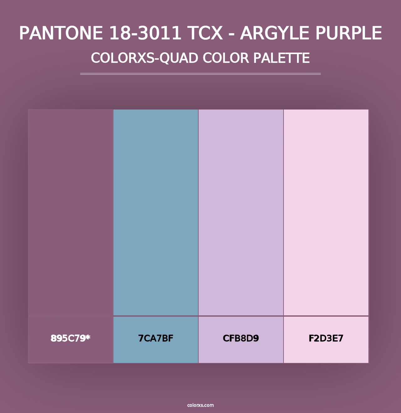 PANTONE 18-3011 TCX - Argyle Purple - Colorxs Quad Palette