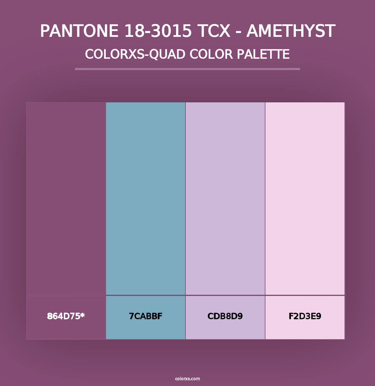 PANTONE 18-3015 TCX - Amethyst - Colorxs Quad Palette