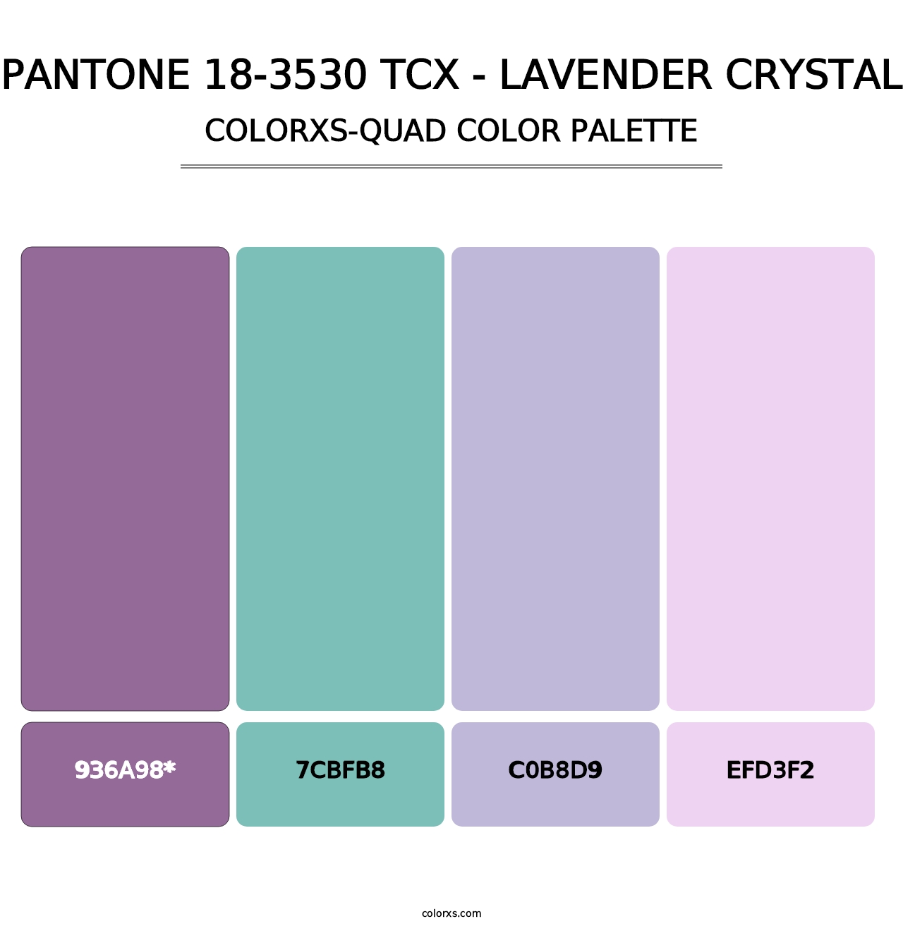 PANTONE 18-3530 TCX - Lavender Crystal - Colorxs Quad Palette