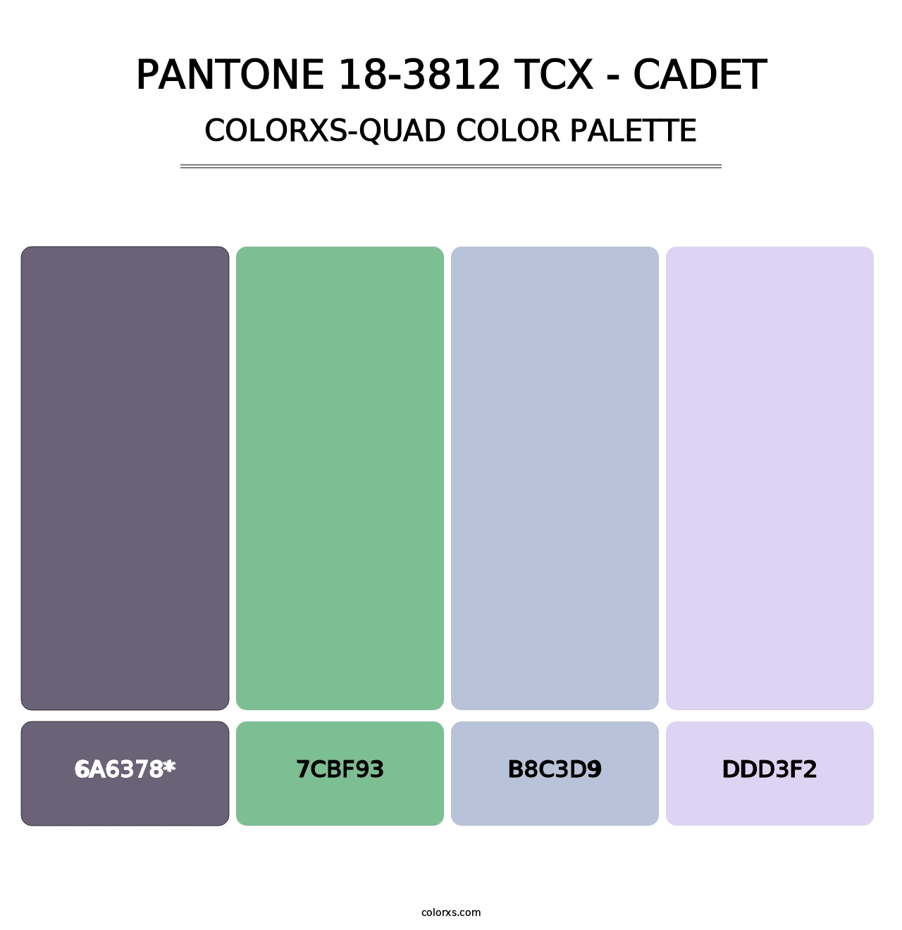 PANTONE 18-3812 TCX - Cadet - Colorxs Quad Palette