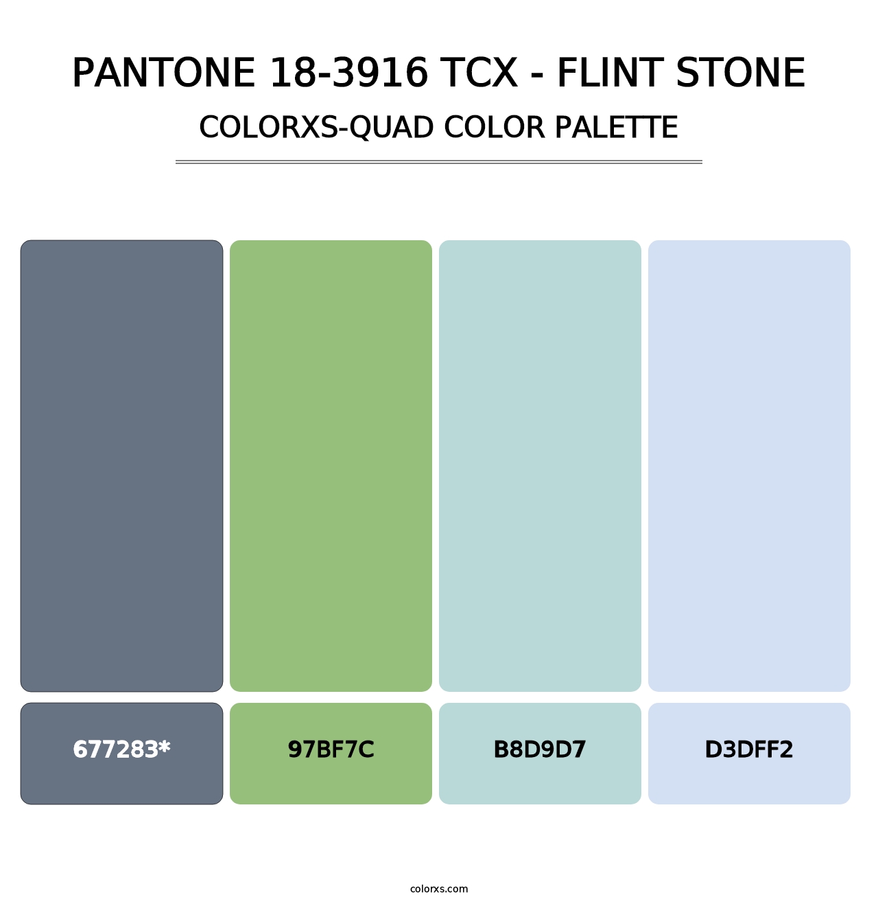 PANTONE 18-3916 TCX - Flint Stone - Colorxs Quad Palette