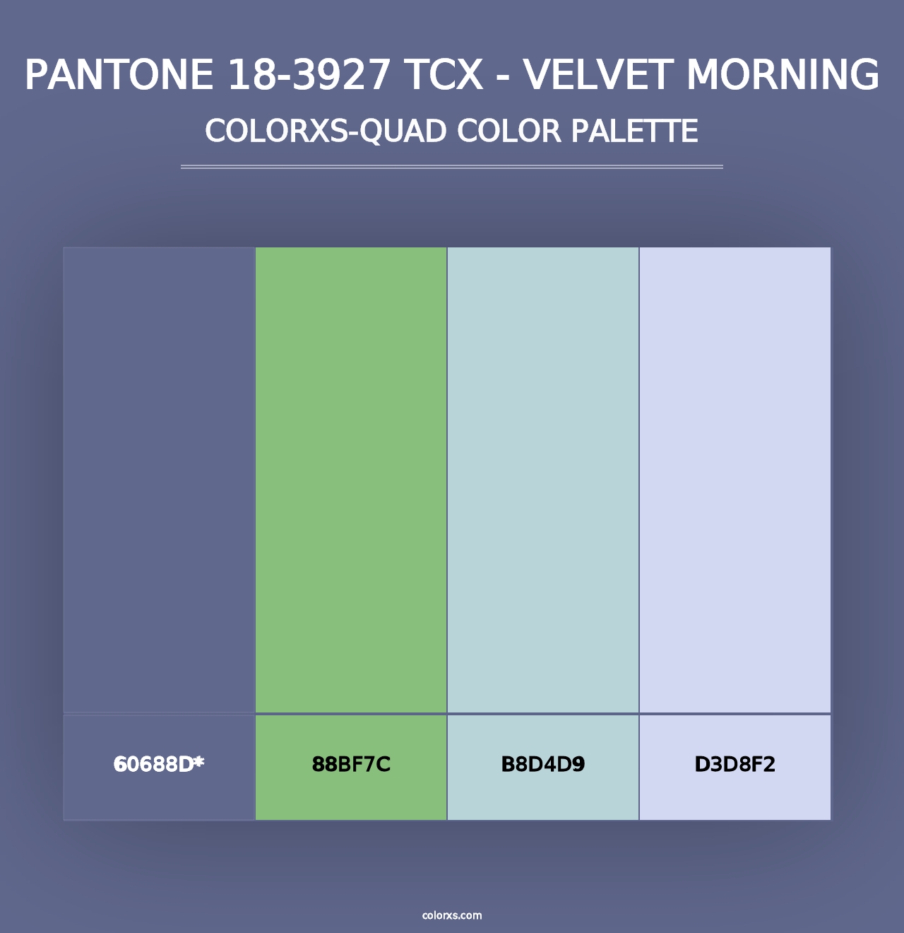 PANTONE 18-3927 TCX - Velvet Morning - Colorxs Quad Palette