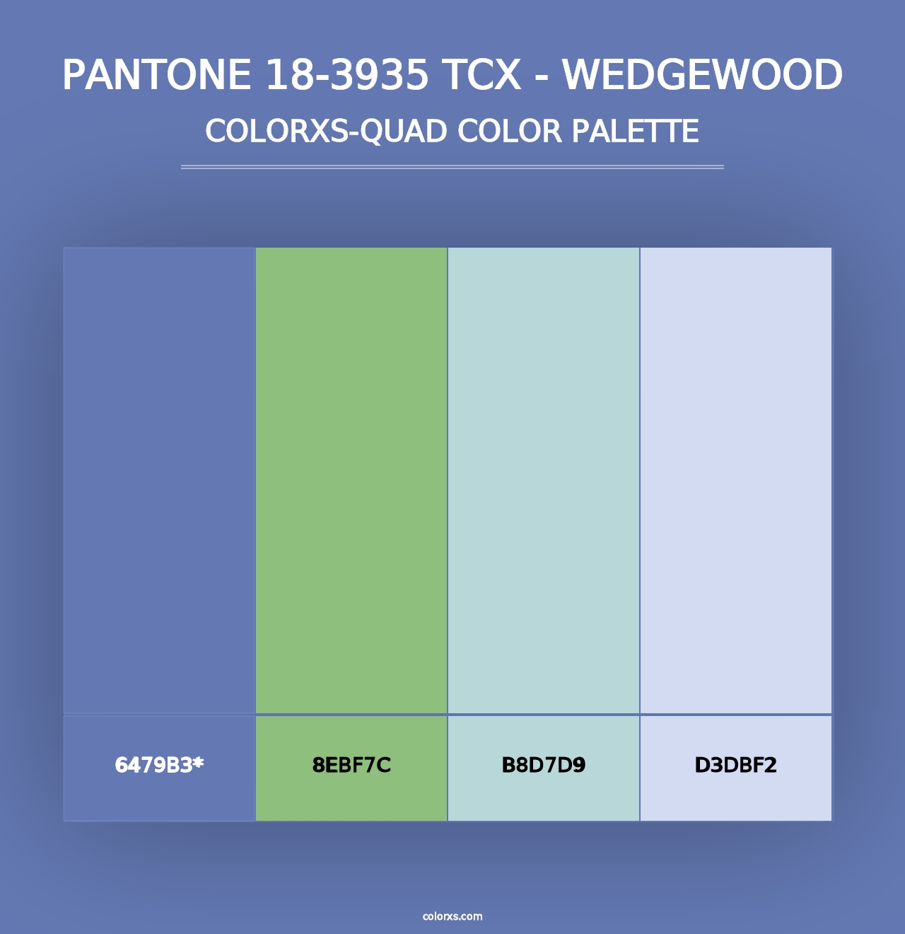 PANTONE 18-3935 TCX - Wedgewood - Colorxs Quad Palette