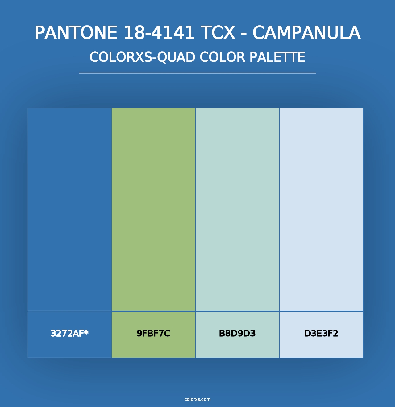 PANTONE 18-4141 TCX - Campanula - Colorxs Quad Palette