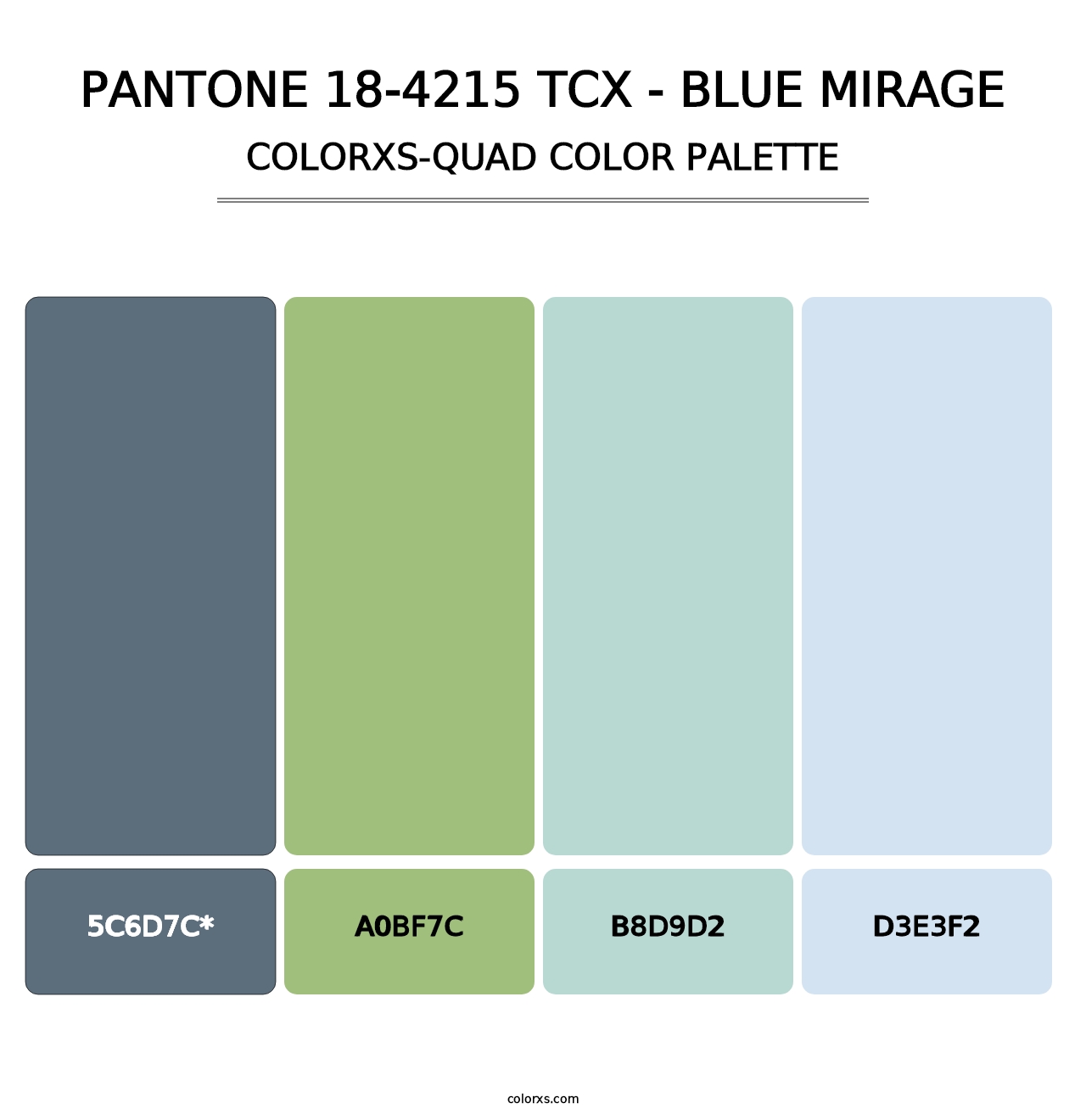 PANTONE 18-4215 TCX - Blue Mirage - Colorxs Quad Palette