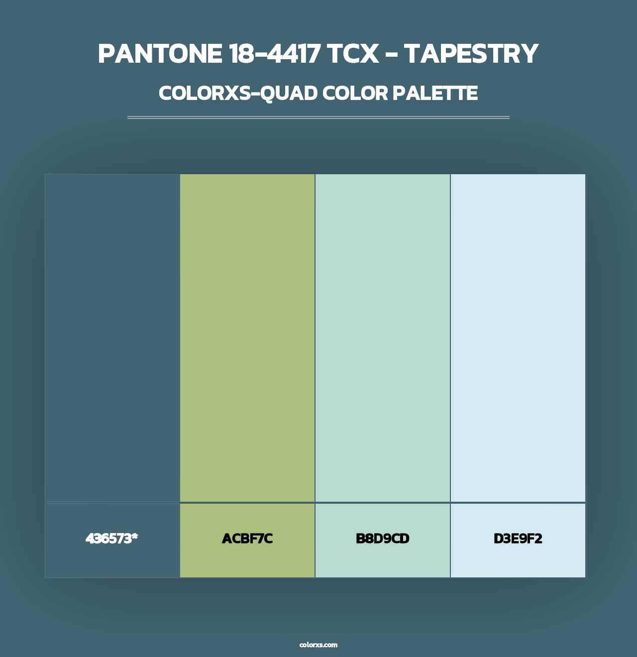 PANTONE 18-4417 TCX - Tapestry - Colorxs Quad Palette