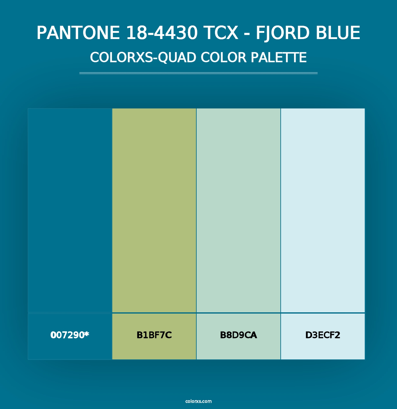 PANTONE 18-4430 TCX - Fjord Blue - Colorxs Quad Palette