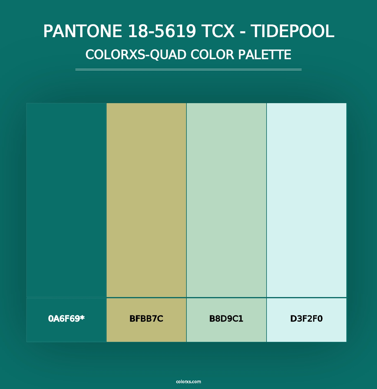 PANTONE 18-5619 TCX - Tidepool - Colorxs Quad Palette